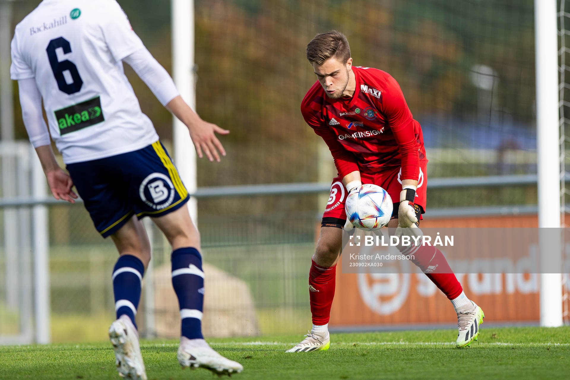 Ängelholms målvakt Robin Streifert