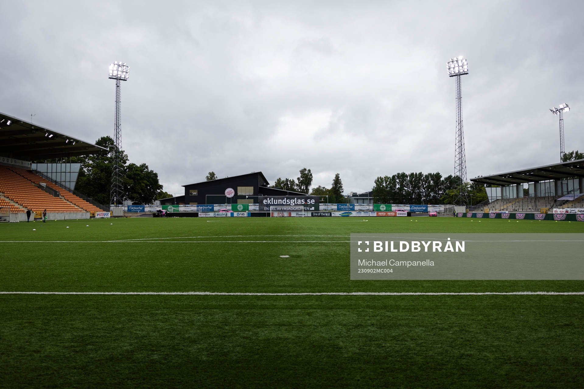 Generell vy på Hitachi Energy Arena innan fotbollsmatchen