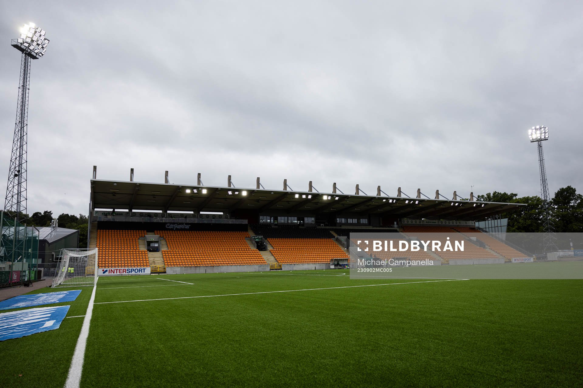 Generell vy på Hitachi Energy Arena innan fotbollsmatchen