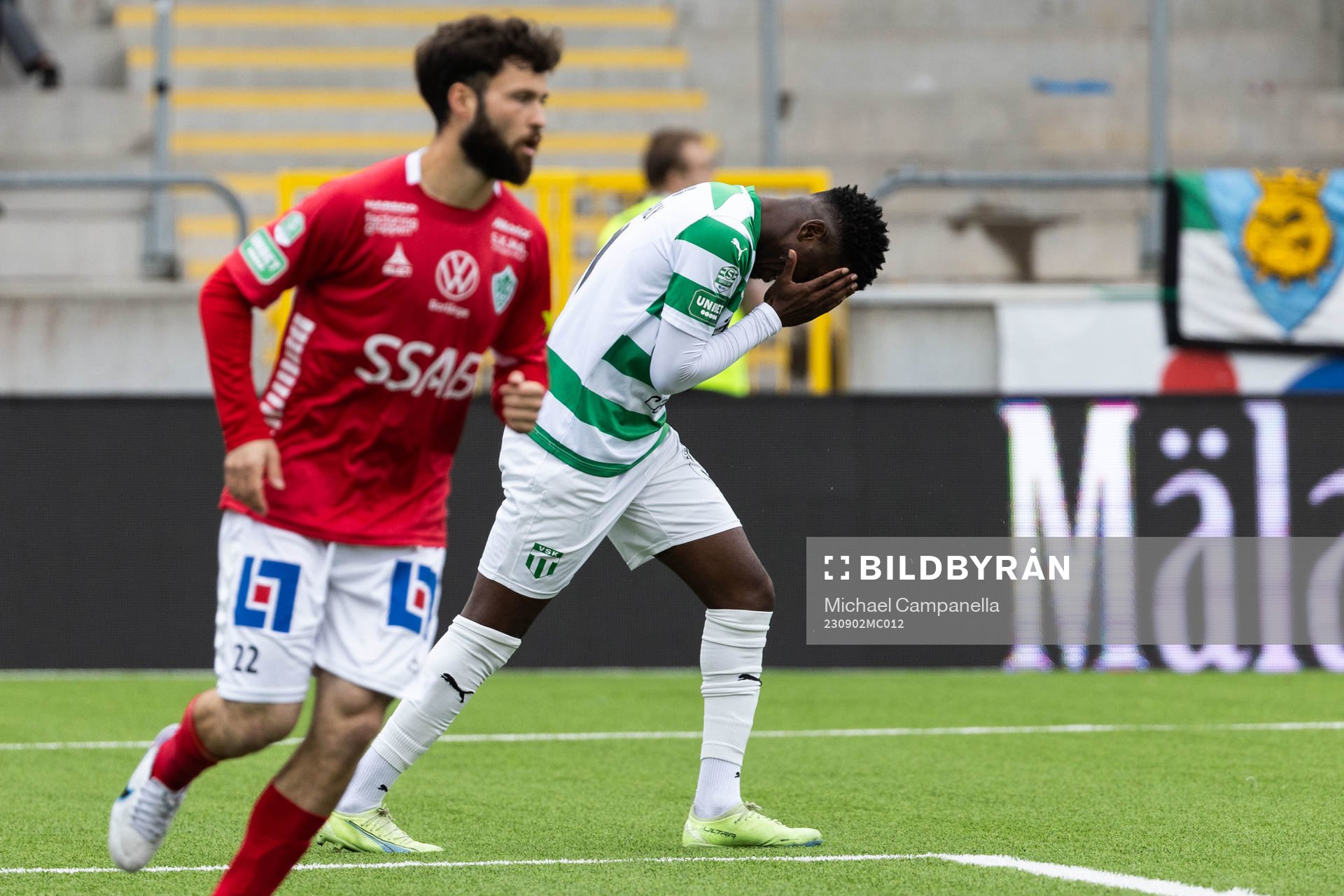 Västerås SKs Aly Coulibaly deppar