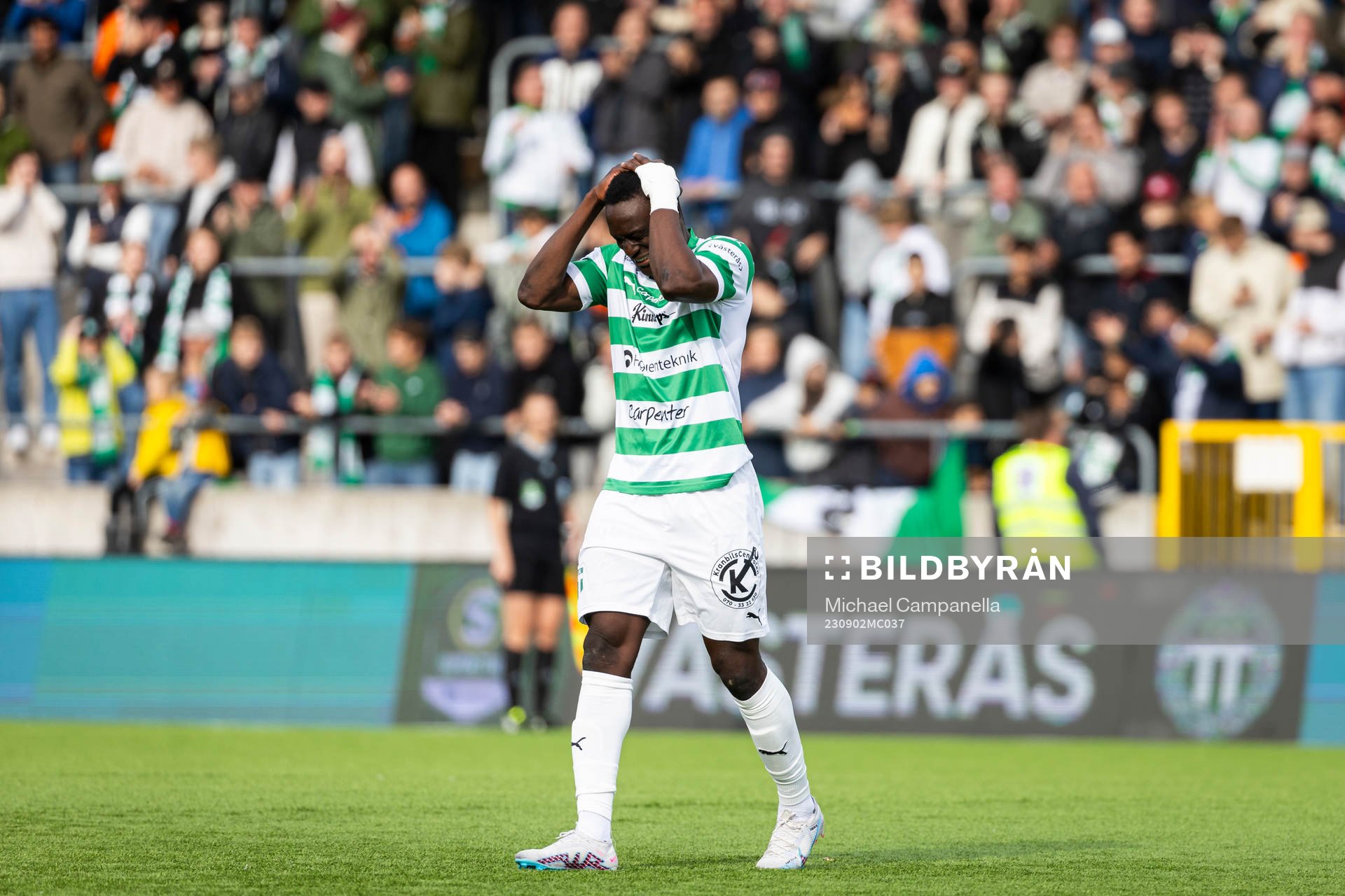 Västerås SKs Ibrahim Yalatif Diabaté deppar