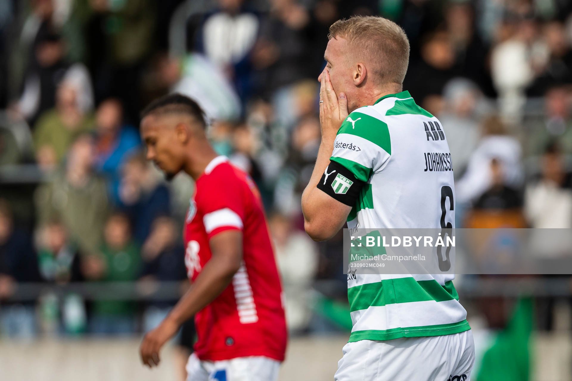 Västerås SKs Simon Johansson deppar