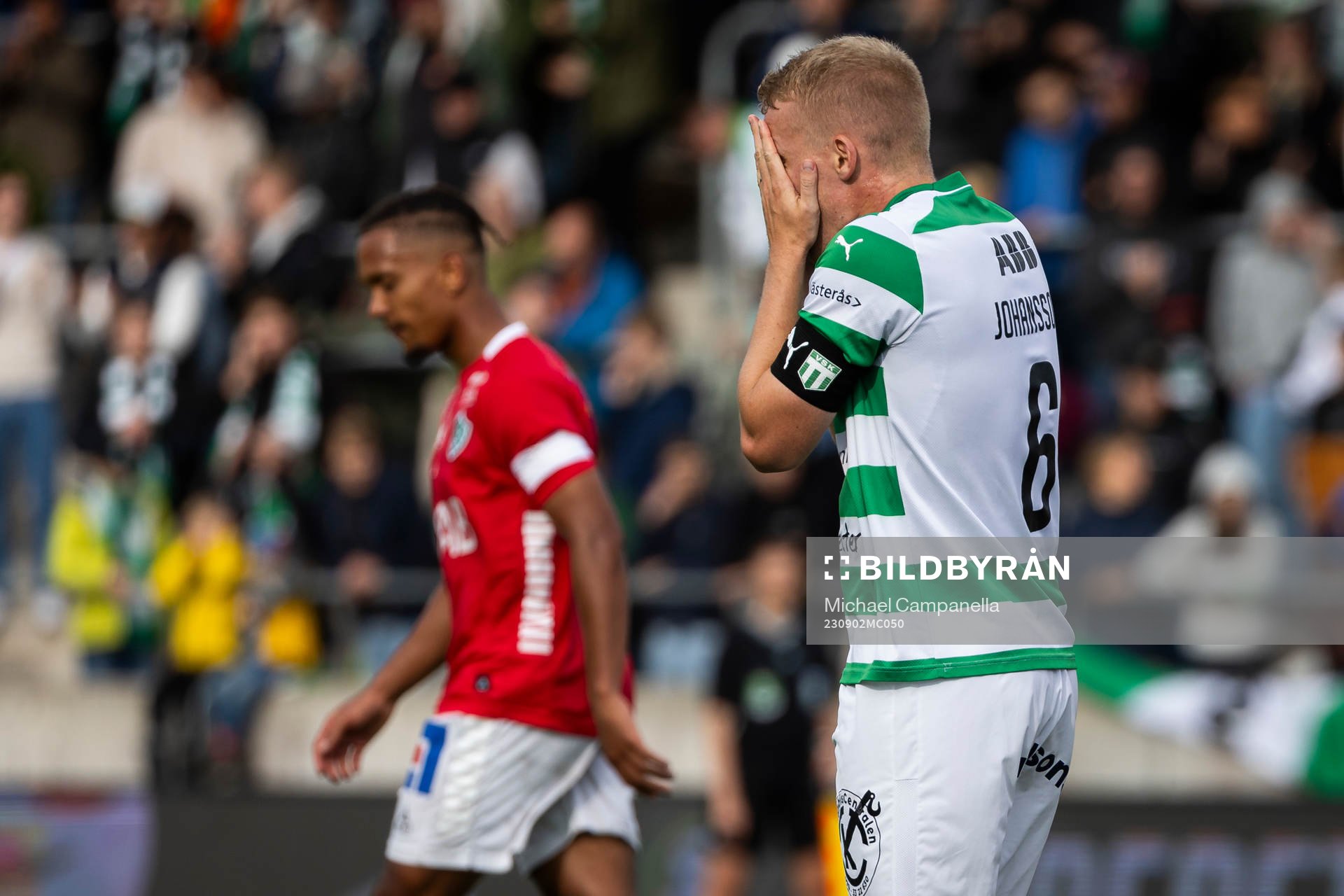 Västerås SKs Simon Johansson deppar