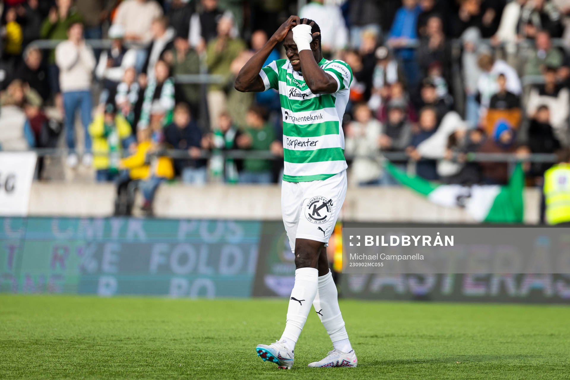 Västerås SKs Ibrahim Yalatif Diabaté deppar