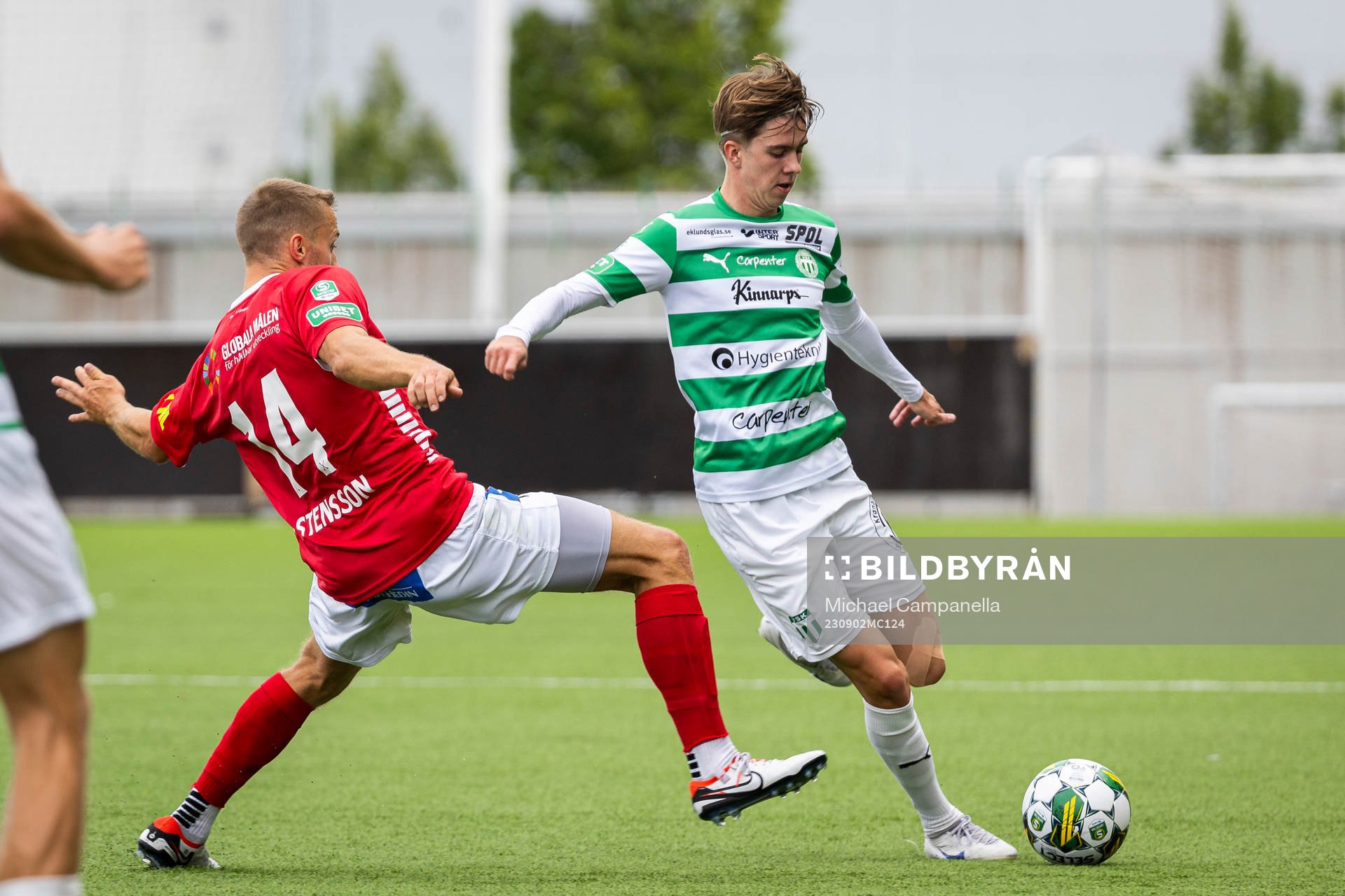 Västerås SKs Max Larsson mot Brages Jacob Stensson