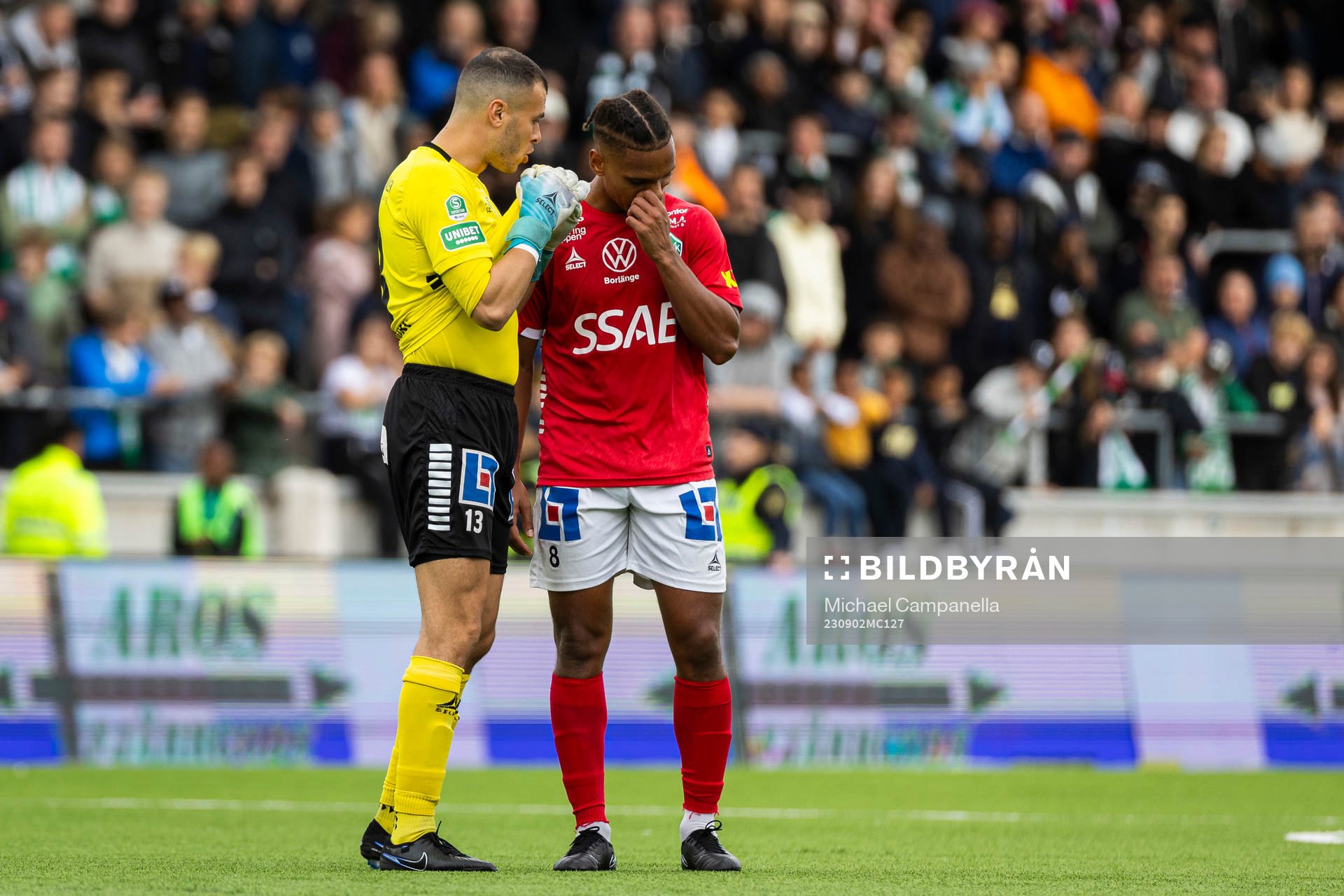 Brages målvakt Andre Bernardini och Seth Hellberg