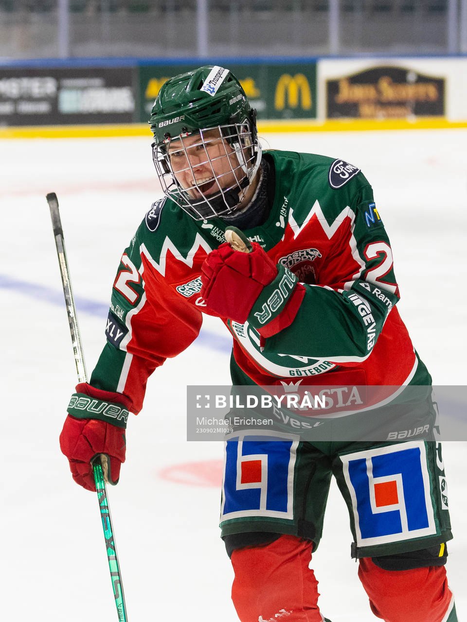 Frölundas Andrea Dalen jublar