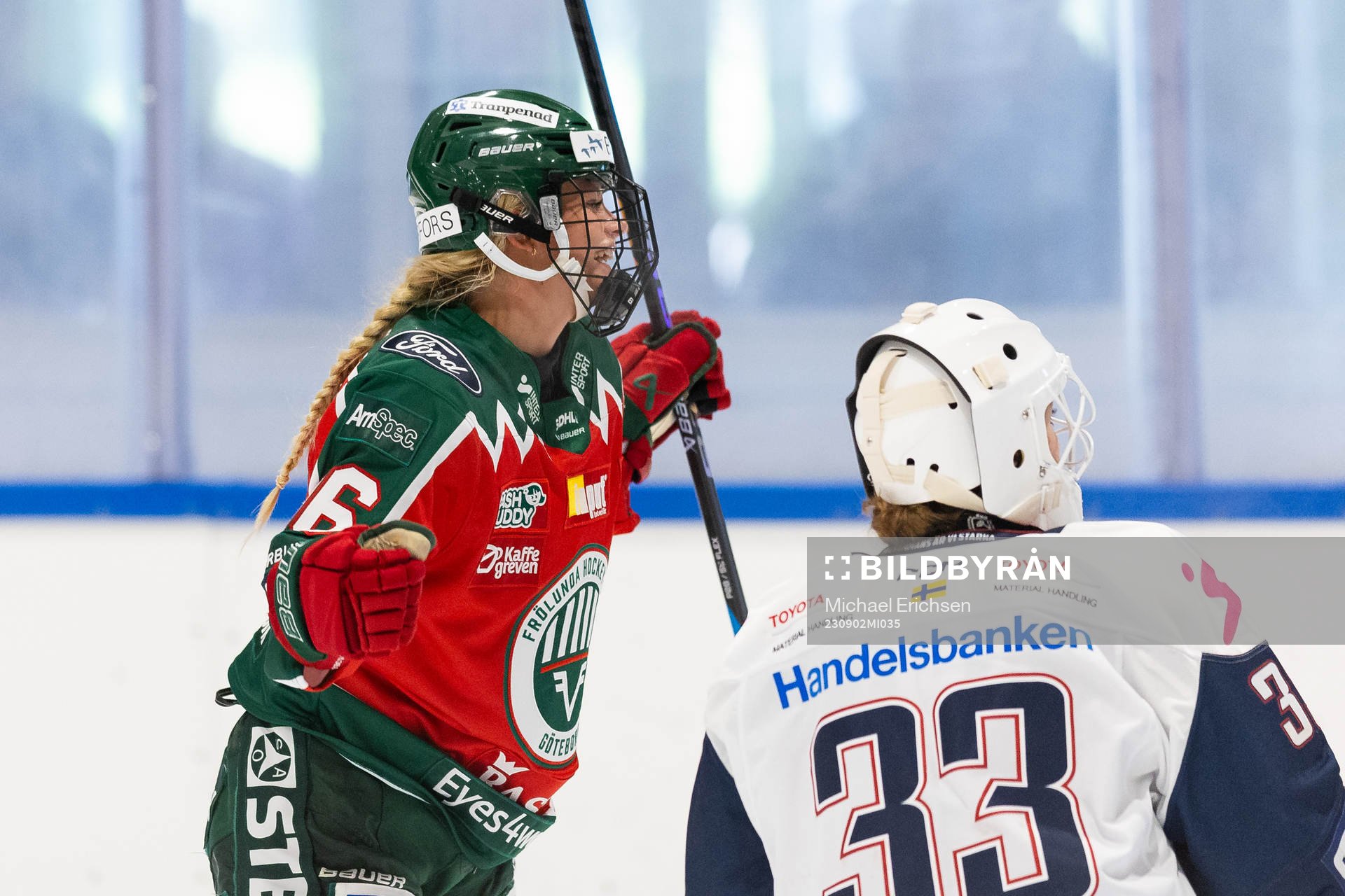 Frölundas Jennifer Carlsson jublar