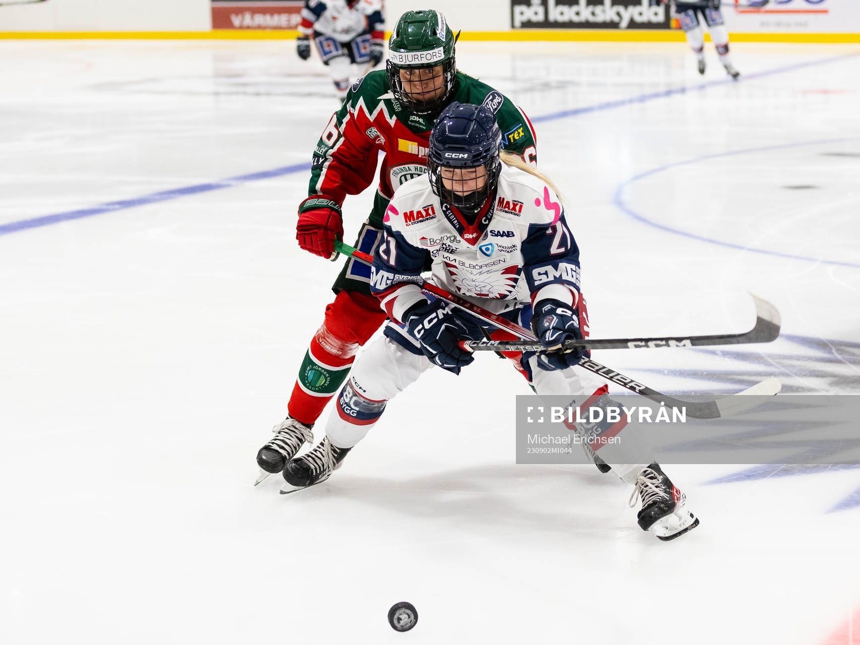 Frölundas Hanna Olsson och Linköpings Madelen Haug Hansen