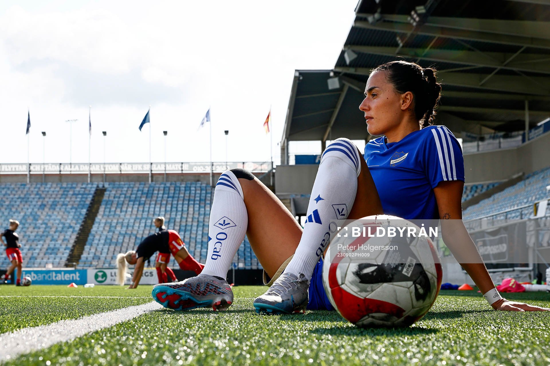 IFK Norrköpings Irma Cajlakovic före fotbollsmatchen i