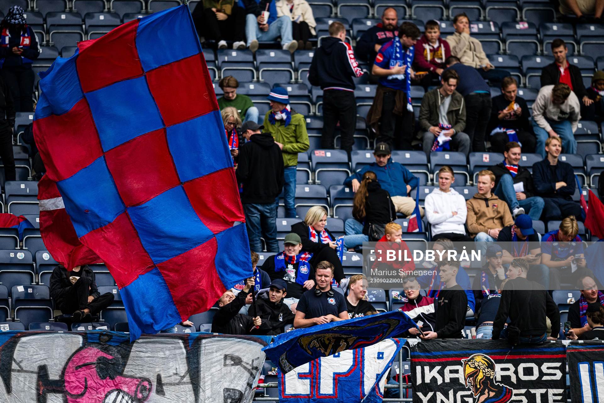 Spectators in the stands