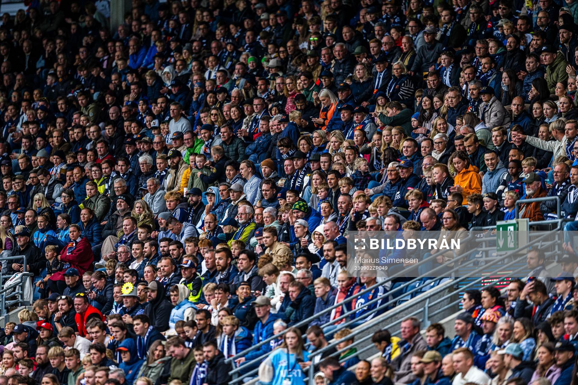Spectators in the stands