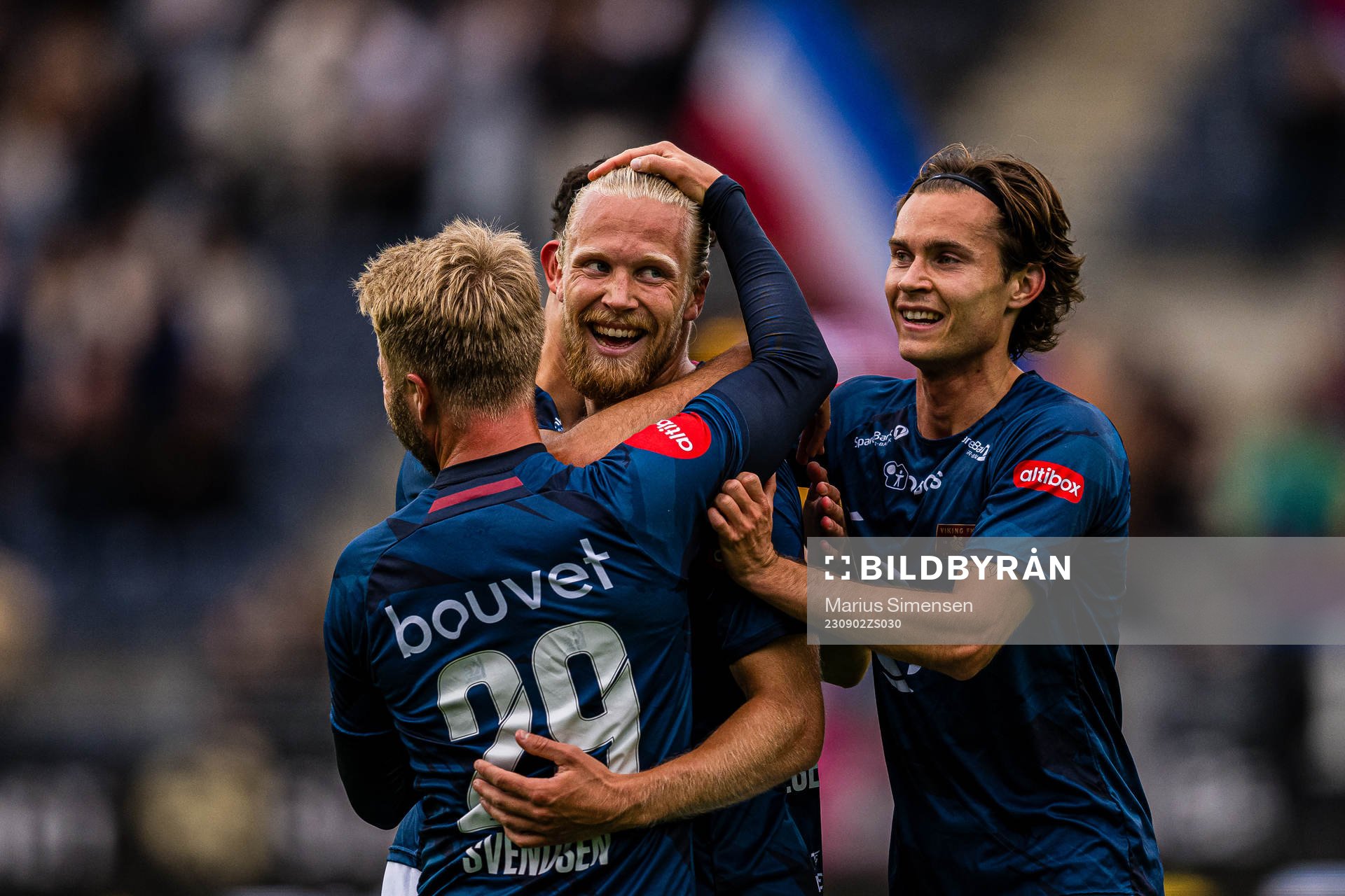 Lars-Jørgen Salvesen of Viking celebrates