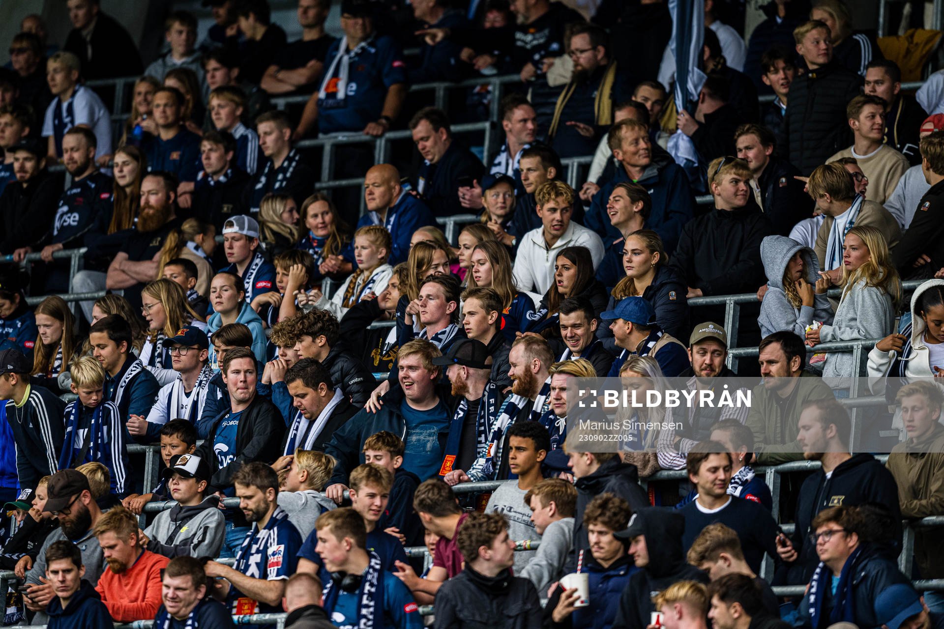 Spectators in the stands