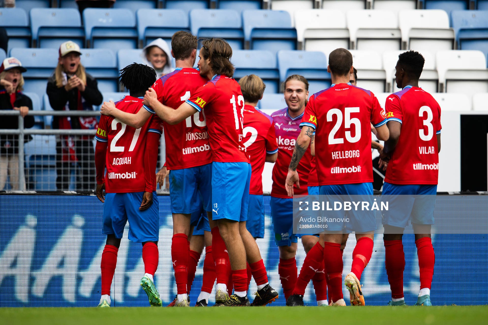 Helsingborgs spelare jublar