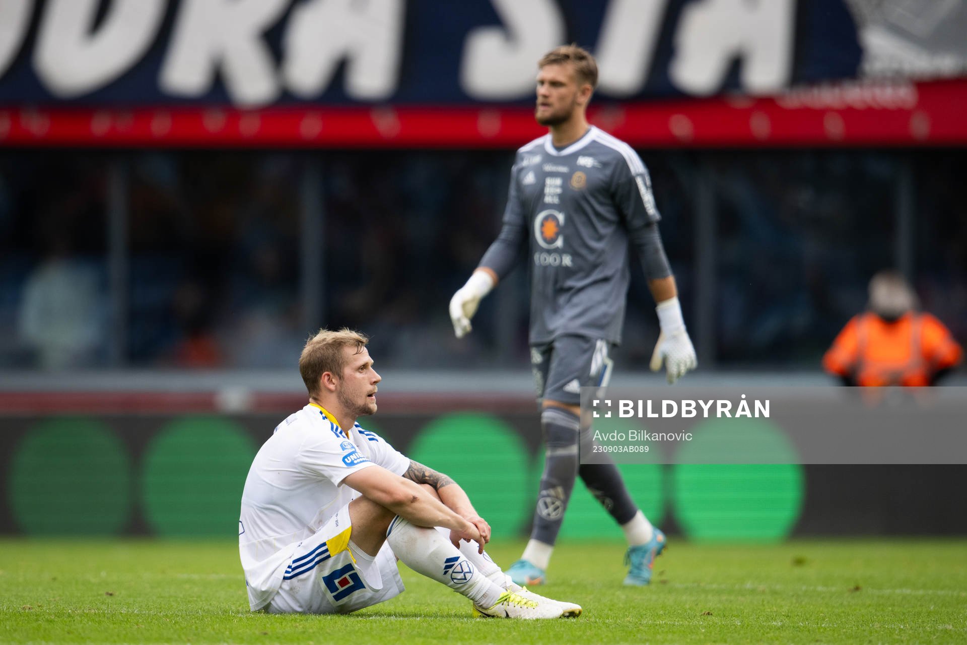 GIF Sundsvalls Erik Andersson och målvakt Oscar Jonsson