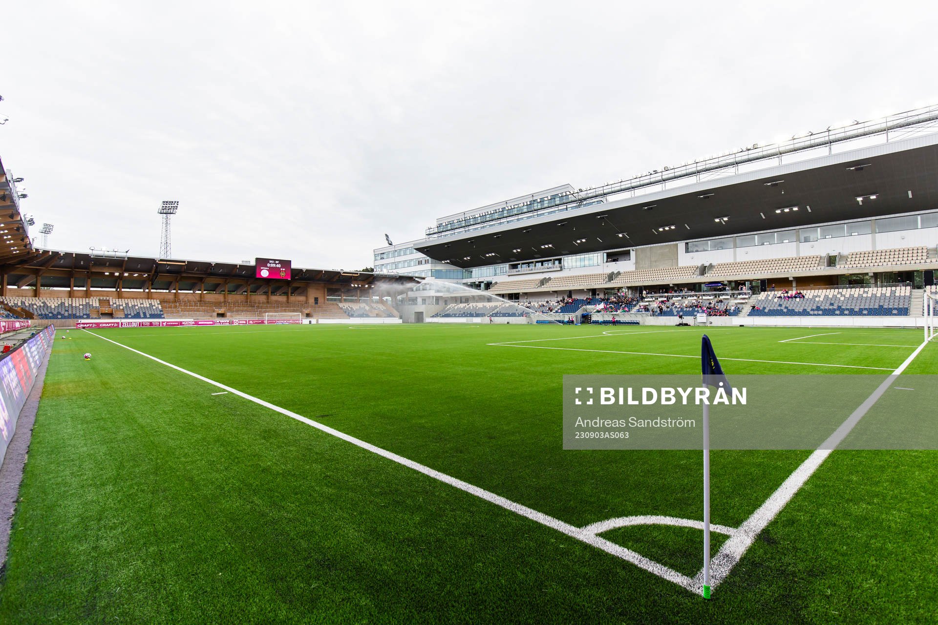 Vy över Studenternas inför fotbollsmatchen i Damallsvenskan mellan IK Uppsala och Brommapojkarna den 3 september 2023 i Uppsala. 