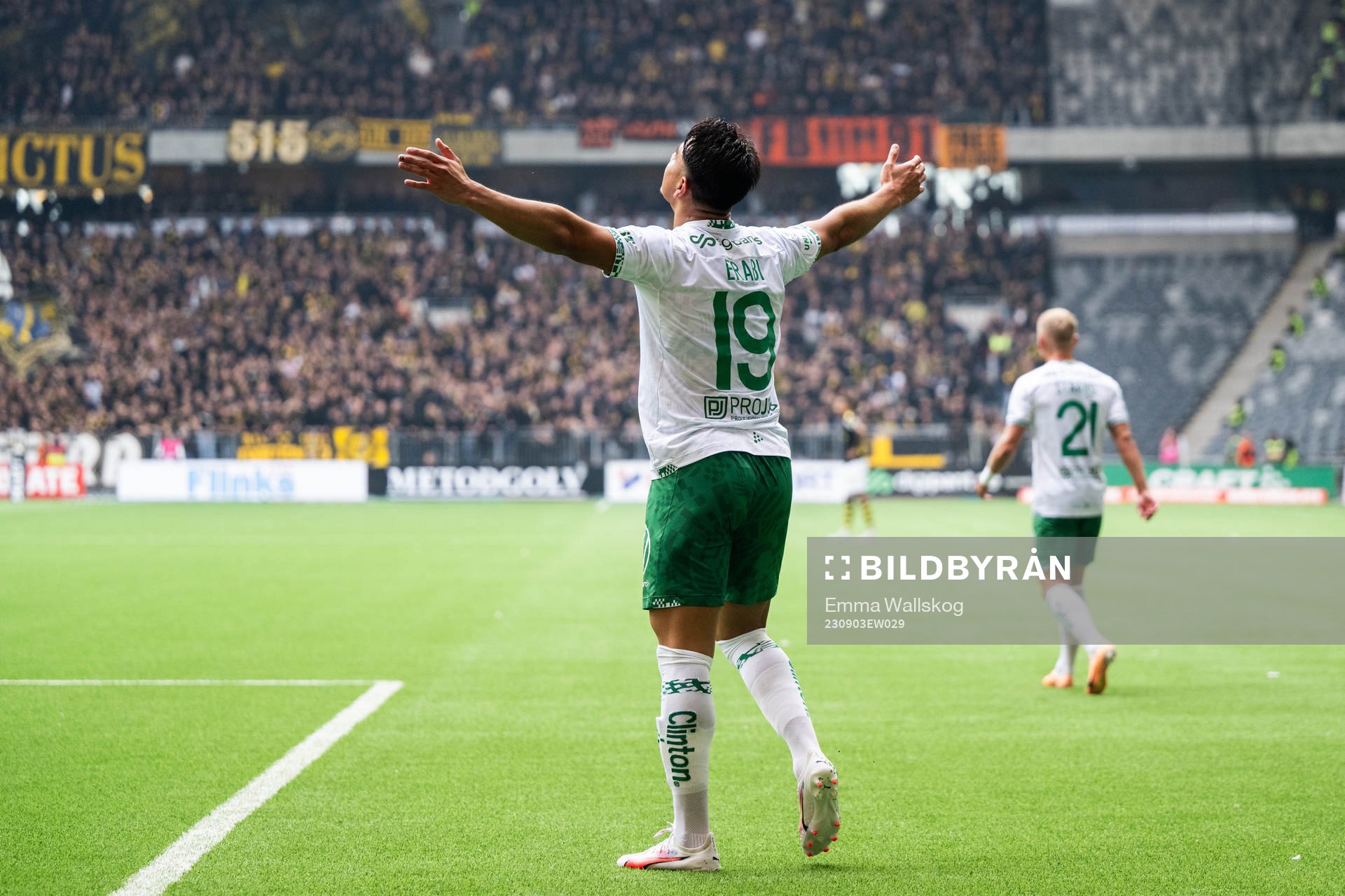 Hammarbys Jusef Erabi jublar