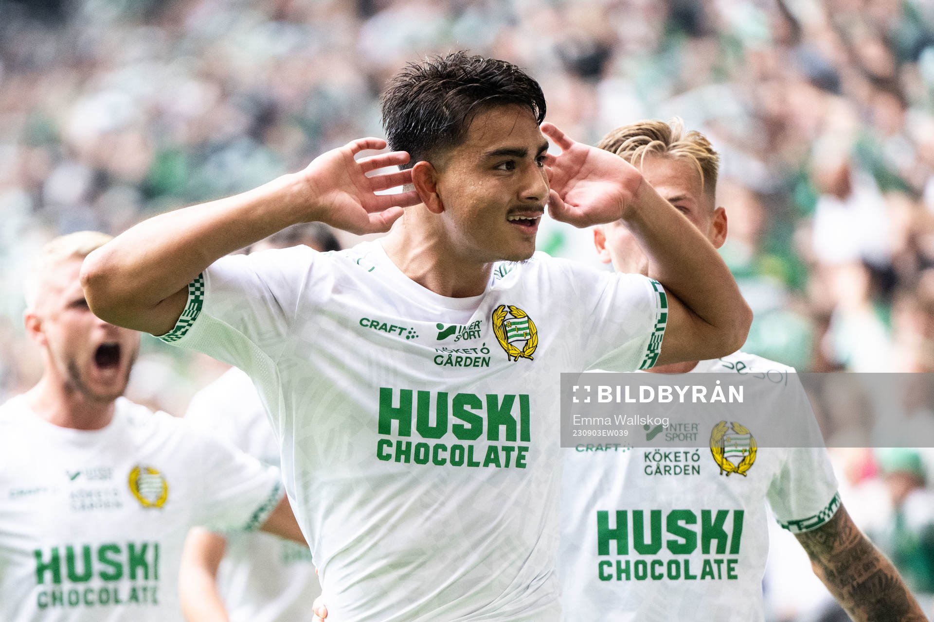 Hammarbys Jusef Erabi jublar