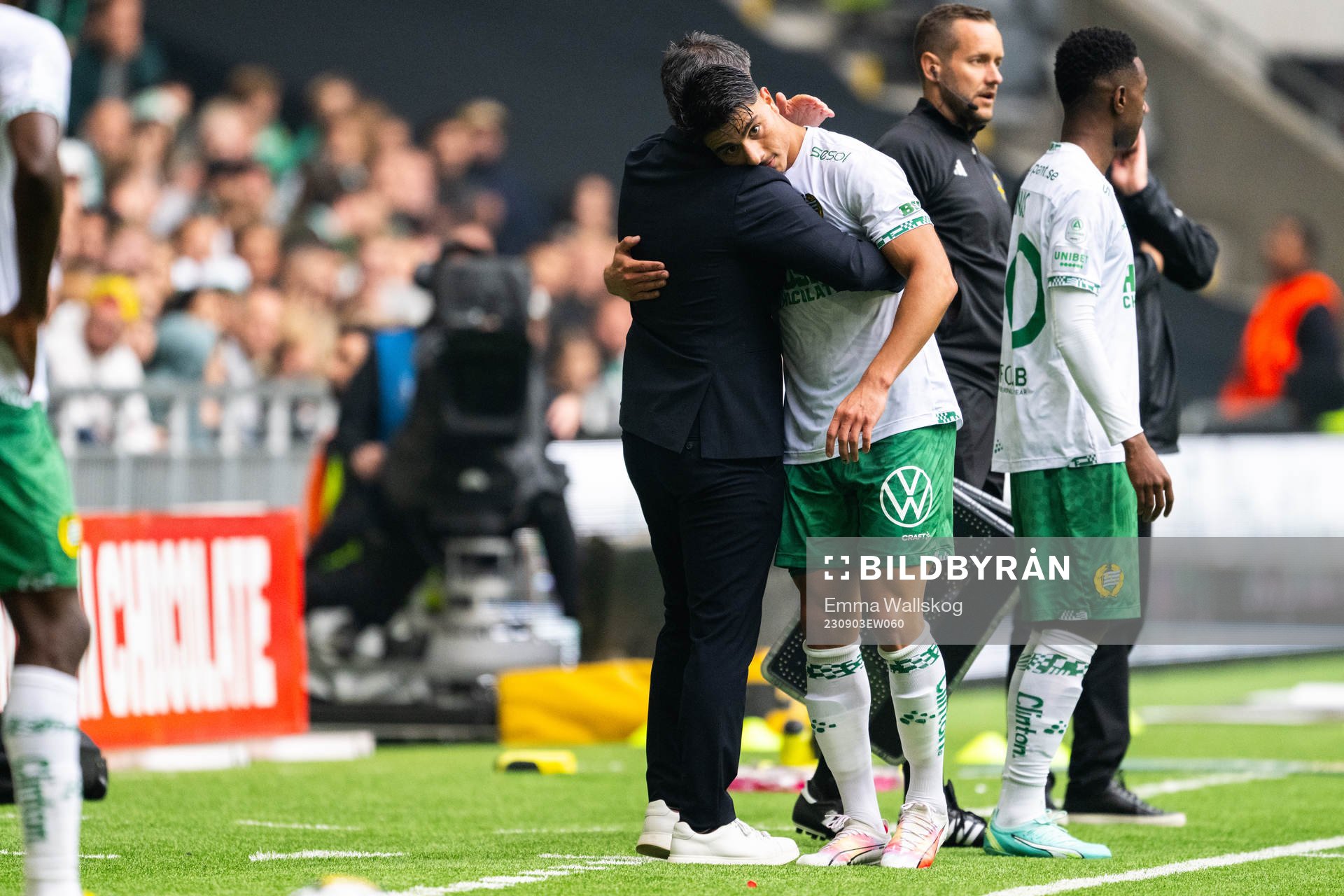 Hammarbys Jusef Erabi och tränare Marti Cifuentes