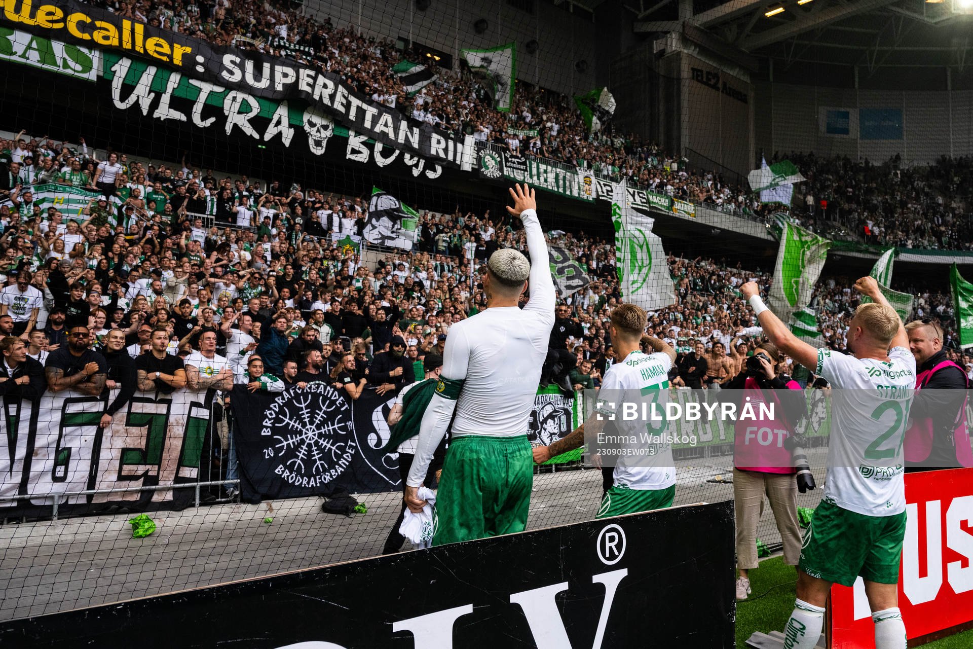 Hammarbys Edvin Kurtulus, Fredrik Hammar och Simon Strand