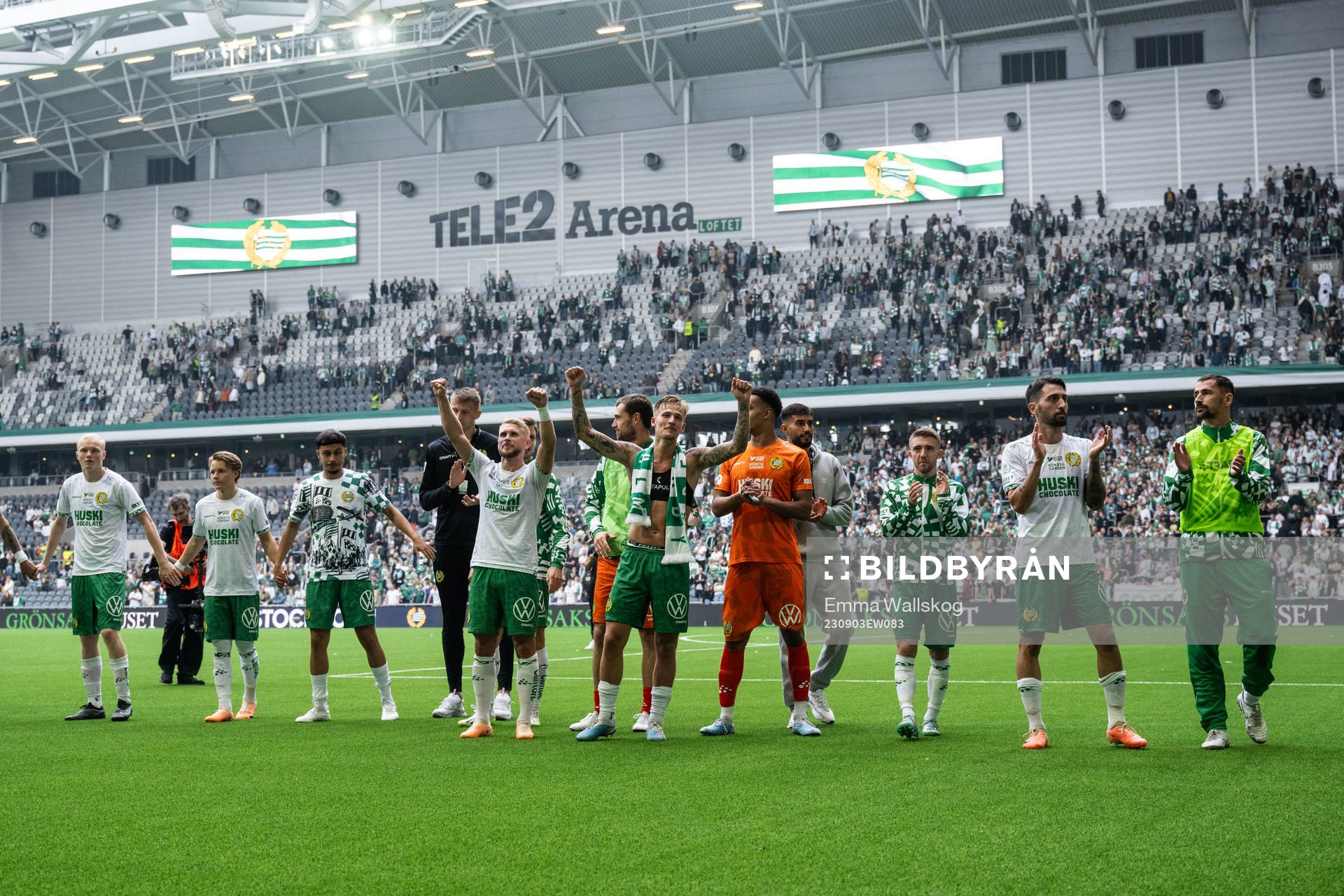Hammarbys spelare jublar