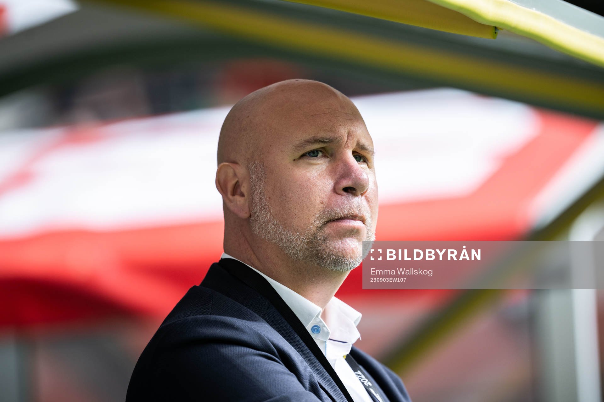 Hammarbys sportchef Mikael Hjelmberg inför fotbollsmatchen i Allsvenskan mellan Hammarby och AIK den 3 september 2023 i Stockholm. 