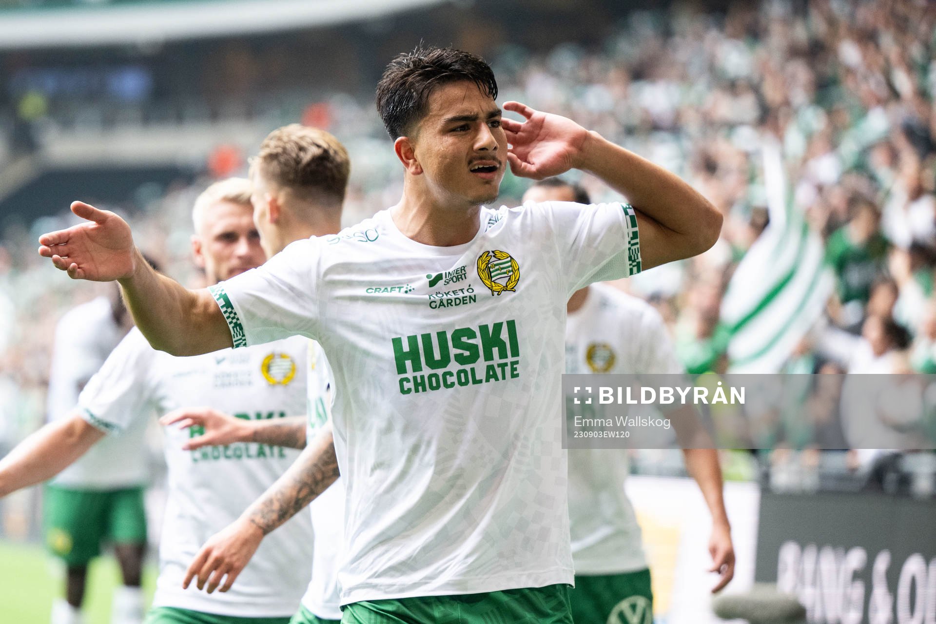 Hammarbys Jusef Erabi jublar