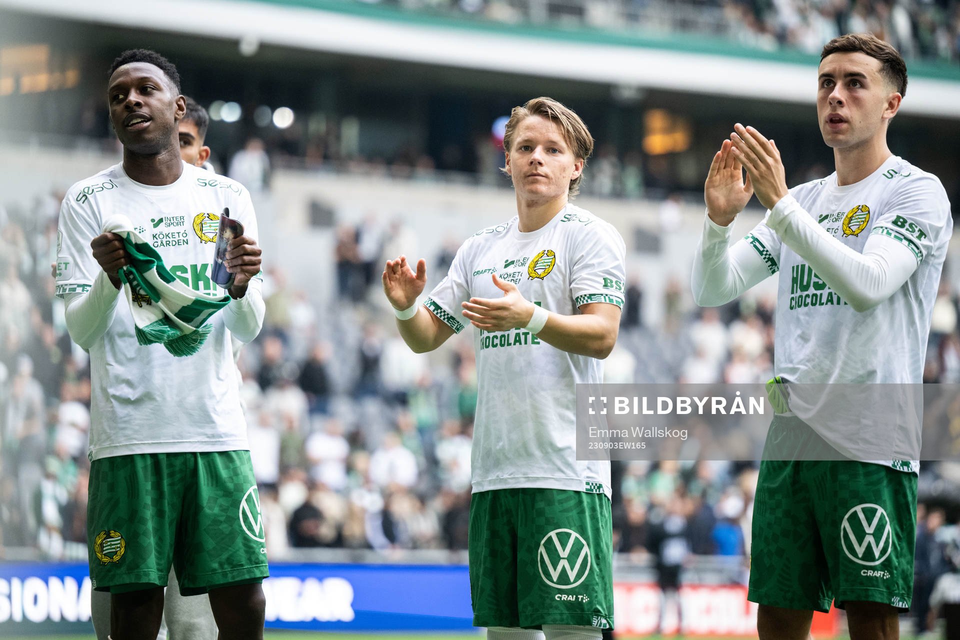 Hammarbys Shaquille Pinas, August Mikkelsen och Marc