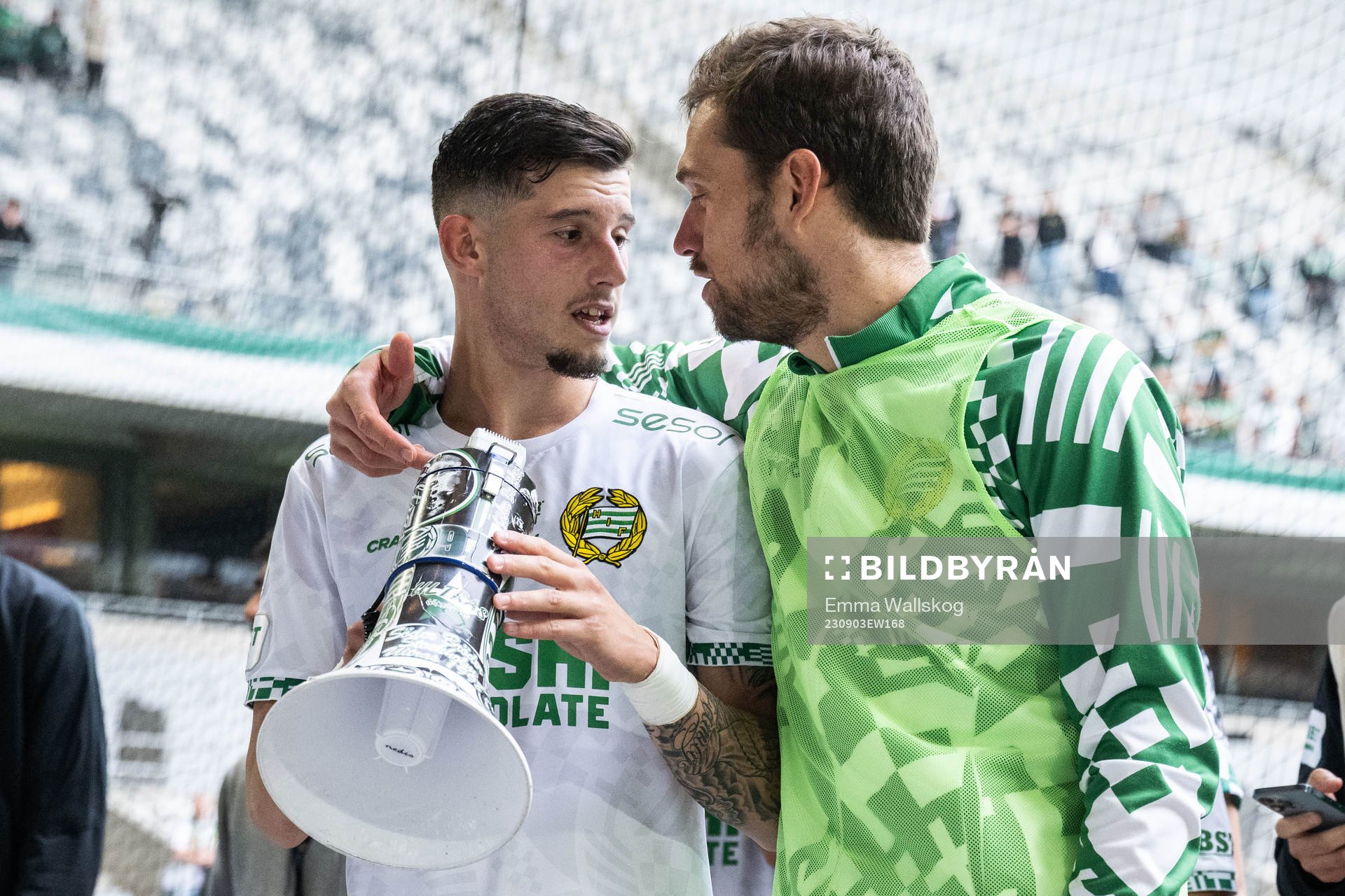 Hammarbys Viktor Djukanovic och målvakt Davor Blazevic