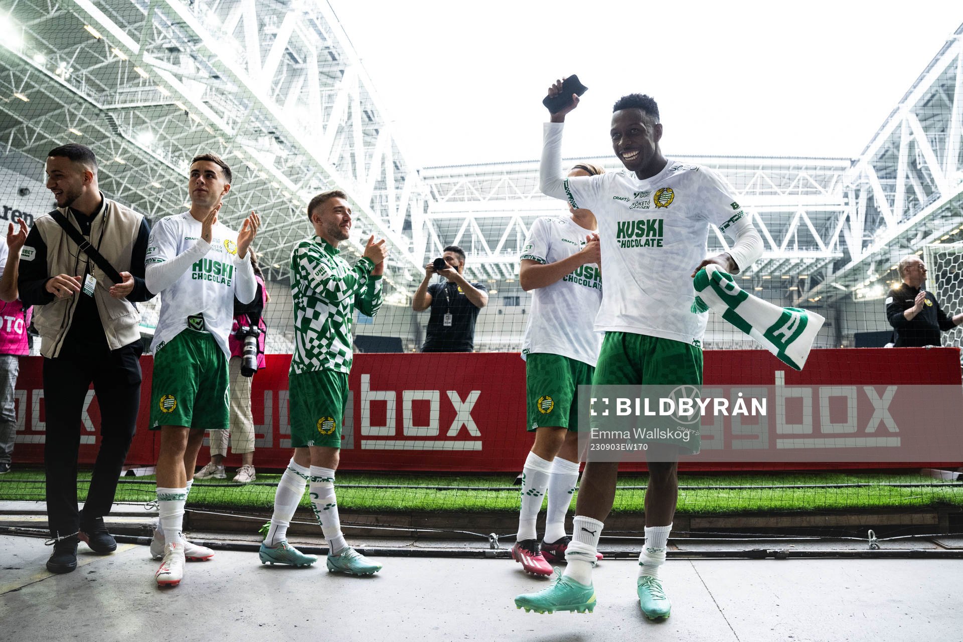 Hammarbys Shaquille Pinas jublar