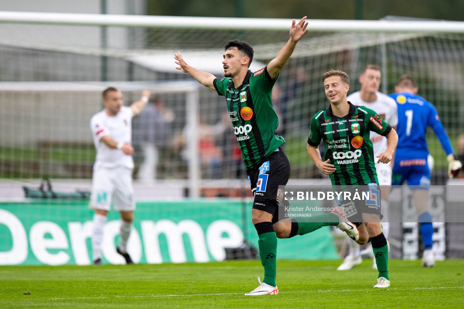 Varbergs Dion Krasniqi jublar