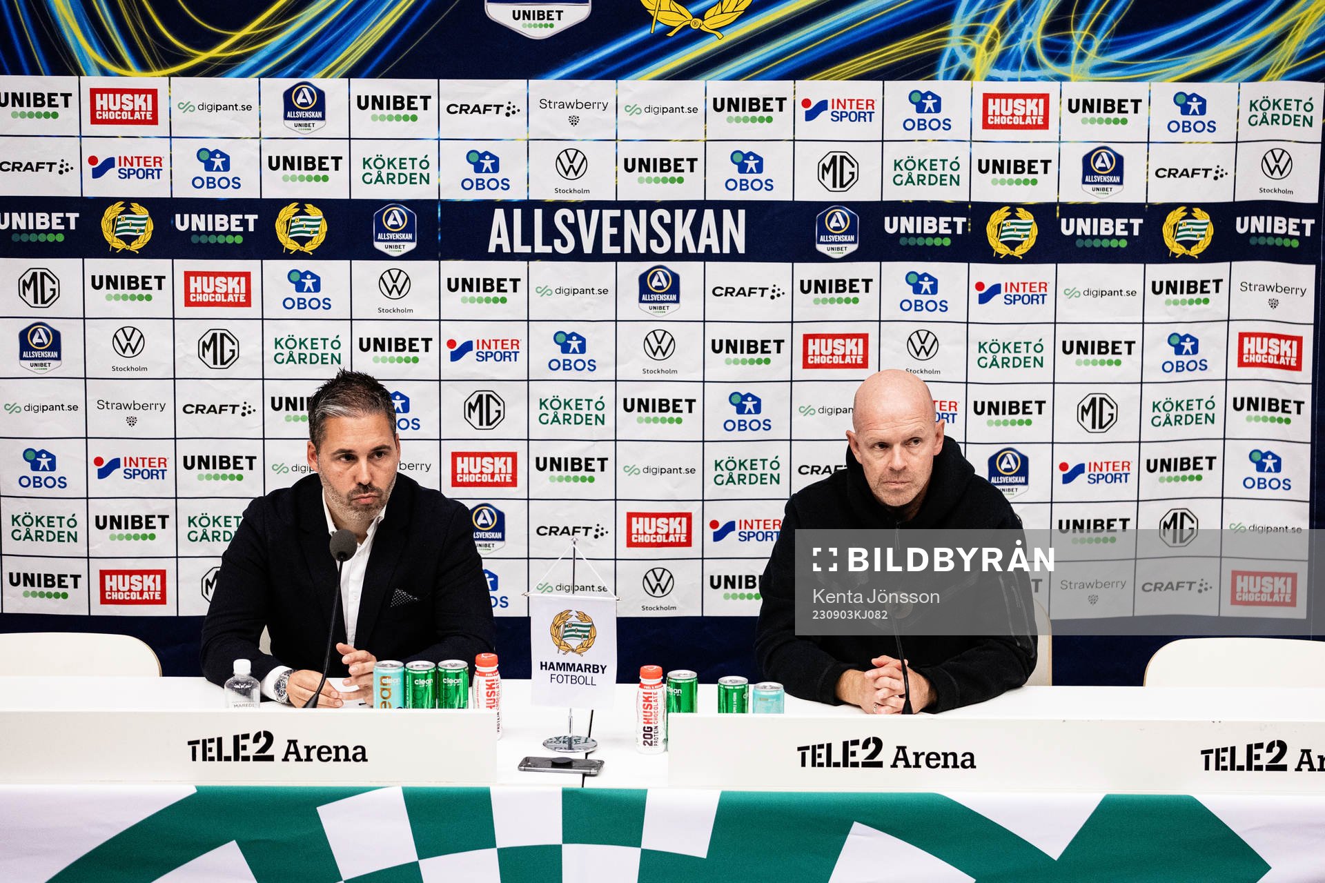 Hammarbys tränare Marti Cifuentes och tränare Henning Berg
