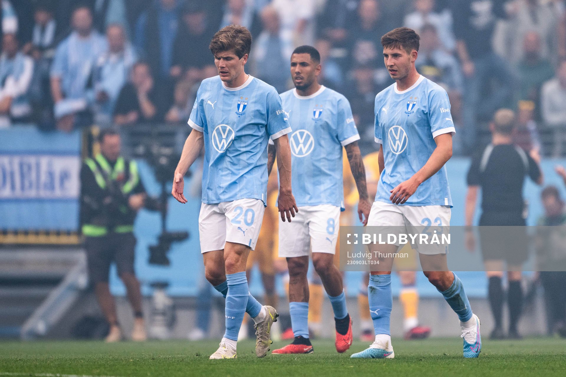 Malmö FFs Oliver Berg, Sergio Pena och Lasse Berg Johnsen