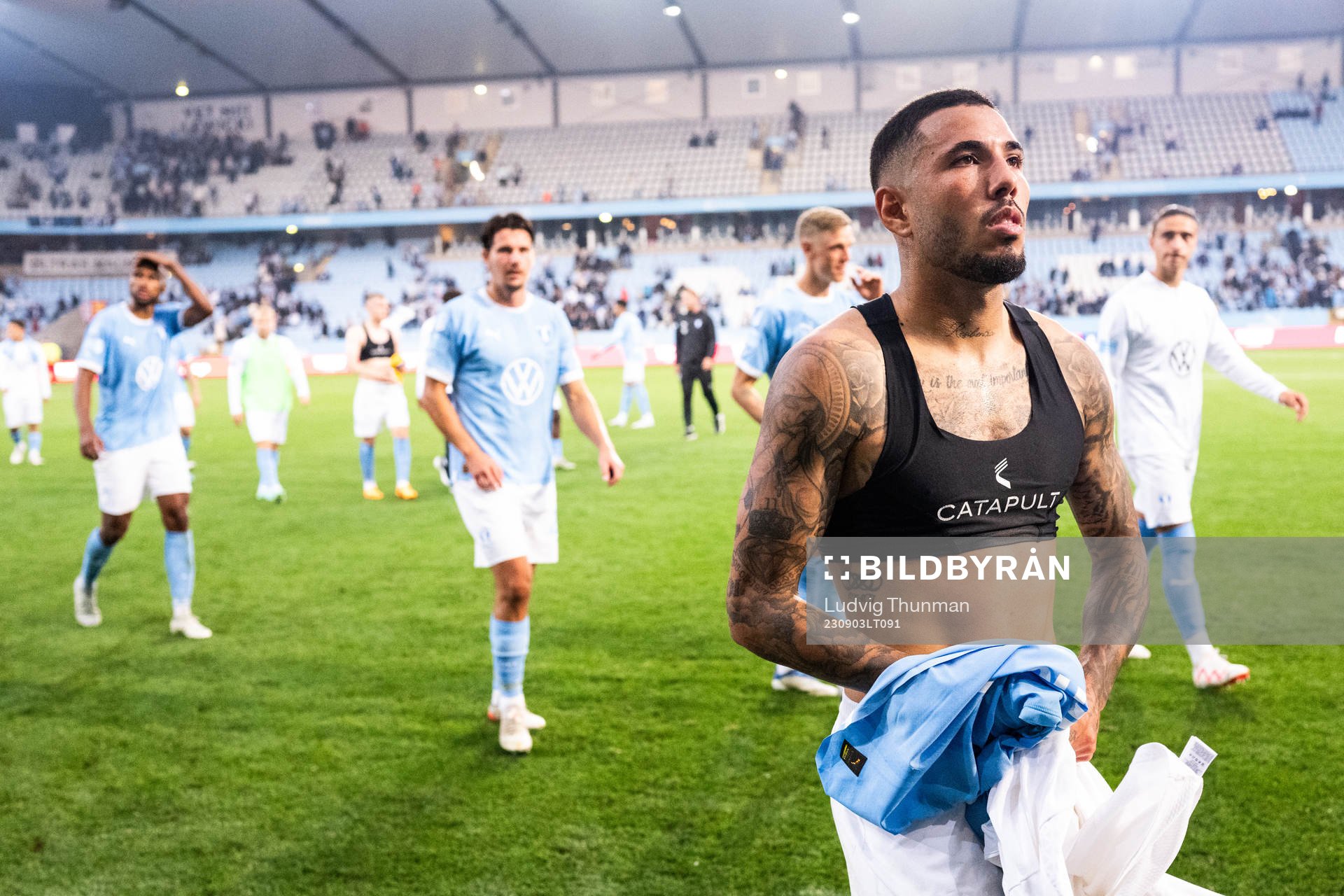 Malmö FFs Sergio Pena deppar