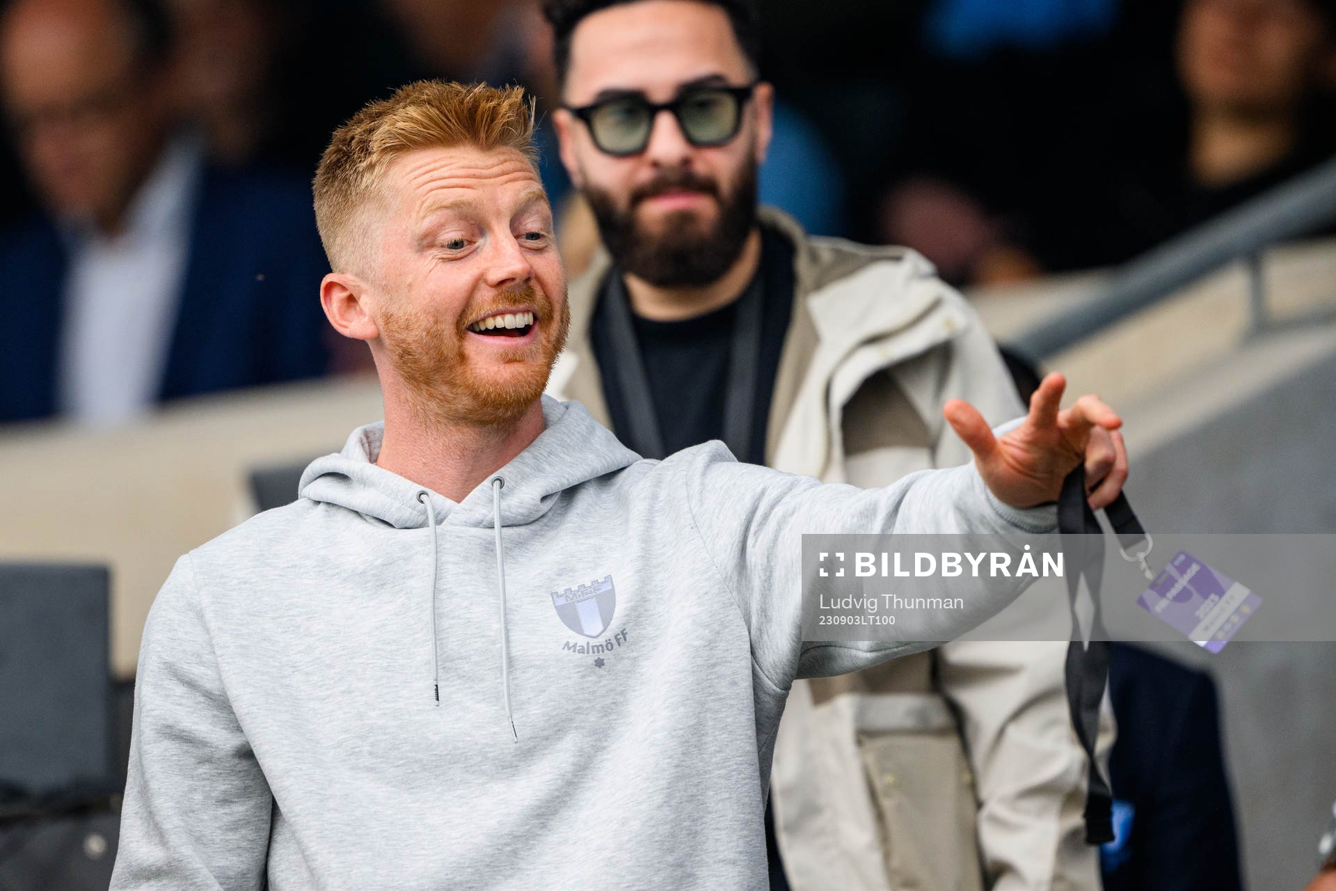 Malmö FFs Anders Christiansen på läktaren