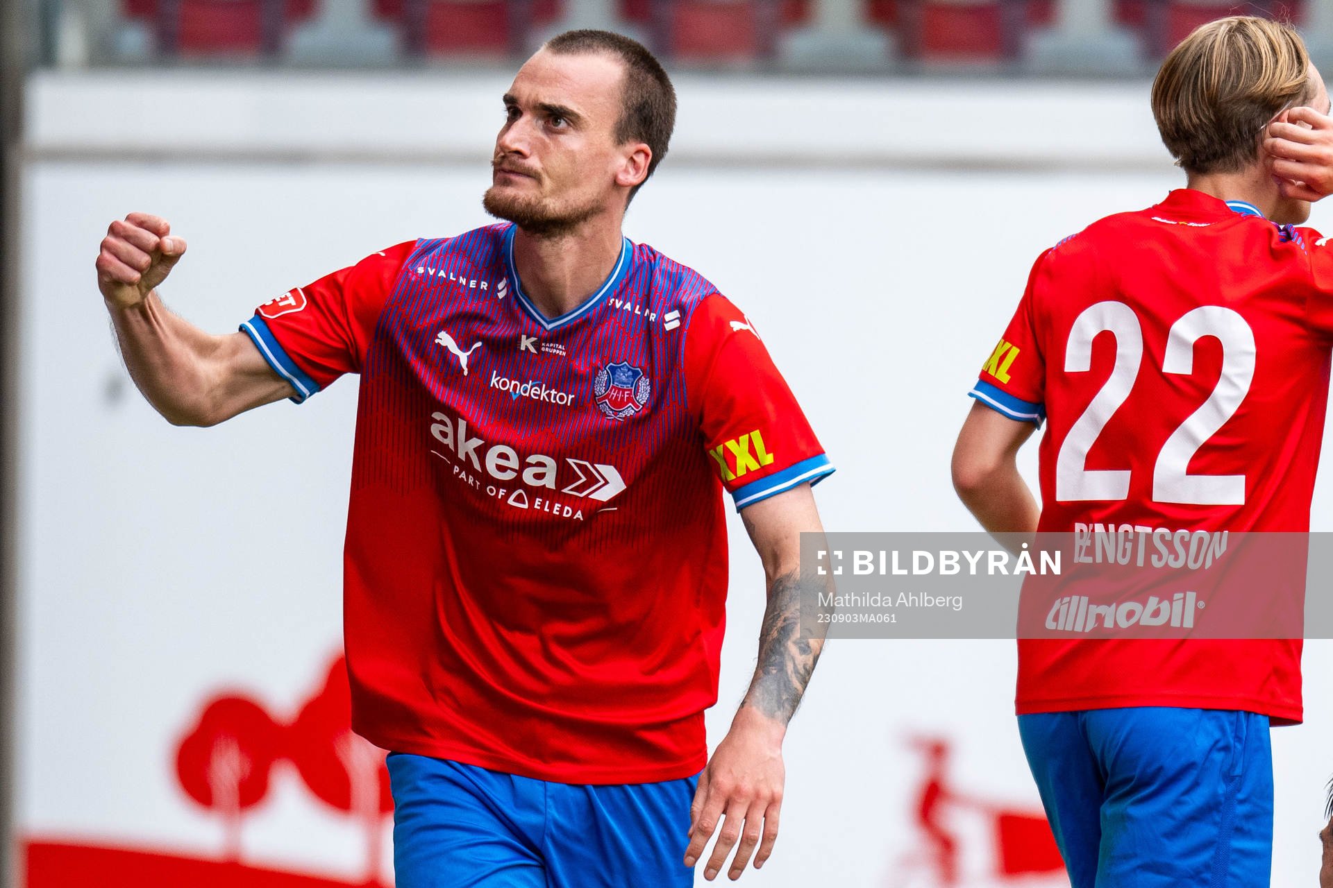 Helsingborgs Adam Hellborg jublar