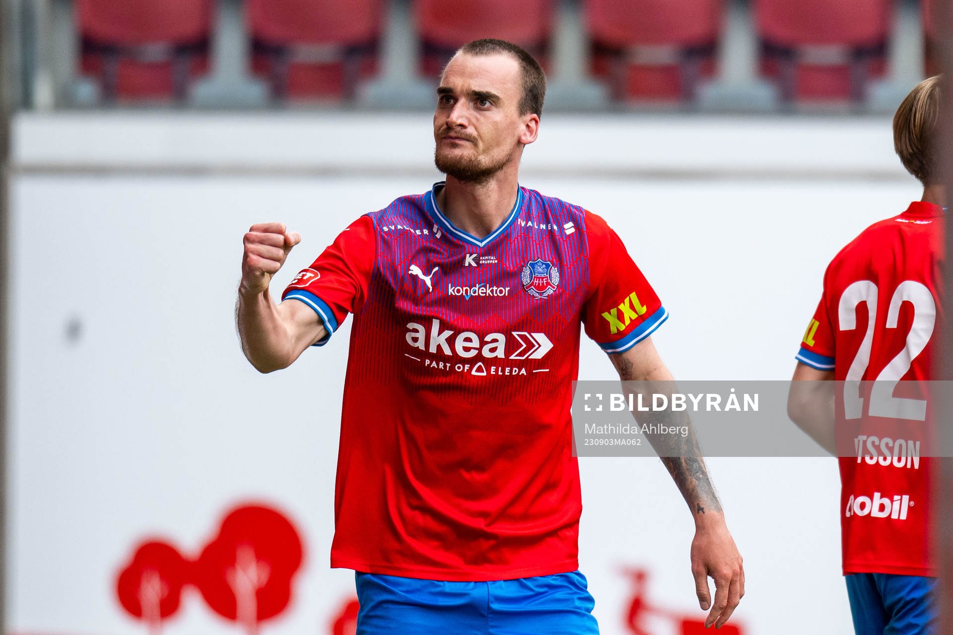 Helsingborgs Adam Hellborg jublar