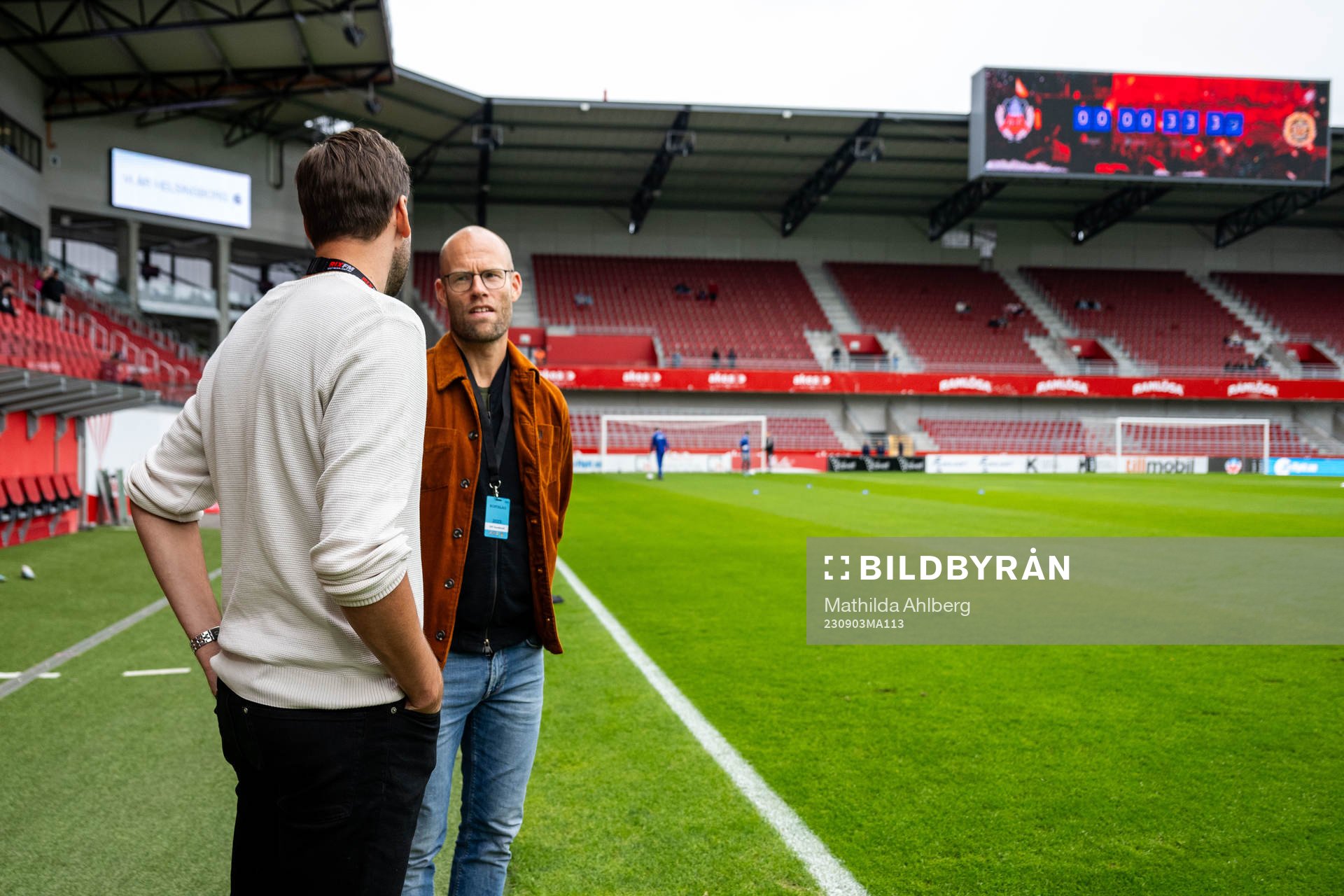 GIF Sundsvalls assisterande sportchef Joel Cedergren inför fotbollsmatchen i Superettan mellan Helsingborg och GIF Sundsvall den 3 september 2023 i Helsingborg.