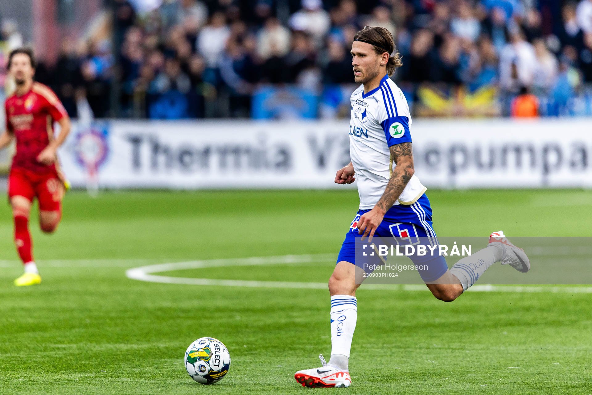 IFK Norrköpings Arnor Traustason under fotbollsmatchen i Allsvenskan mellan IFK Norrköping och Djurgården den 3 september 2023 i Norrköping.