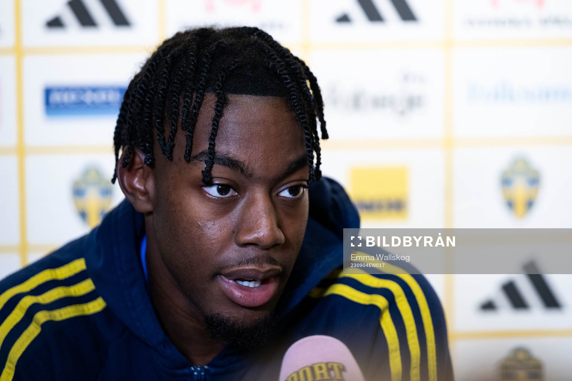 Anthony Elanga of the Swedish national football team at a