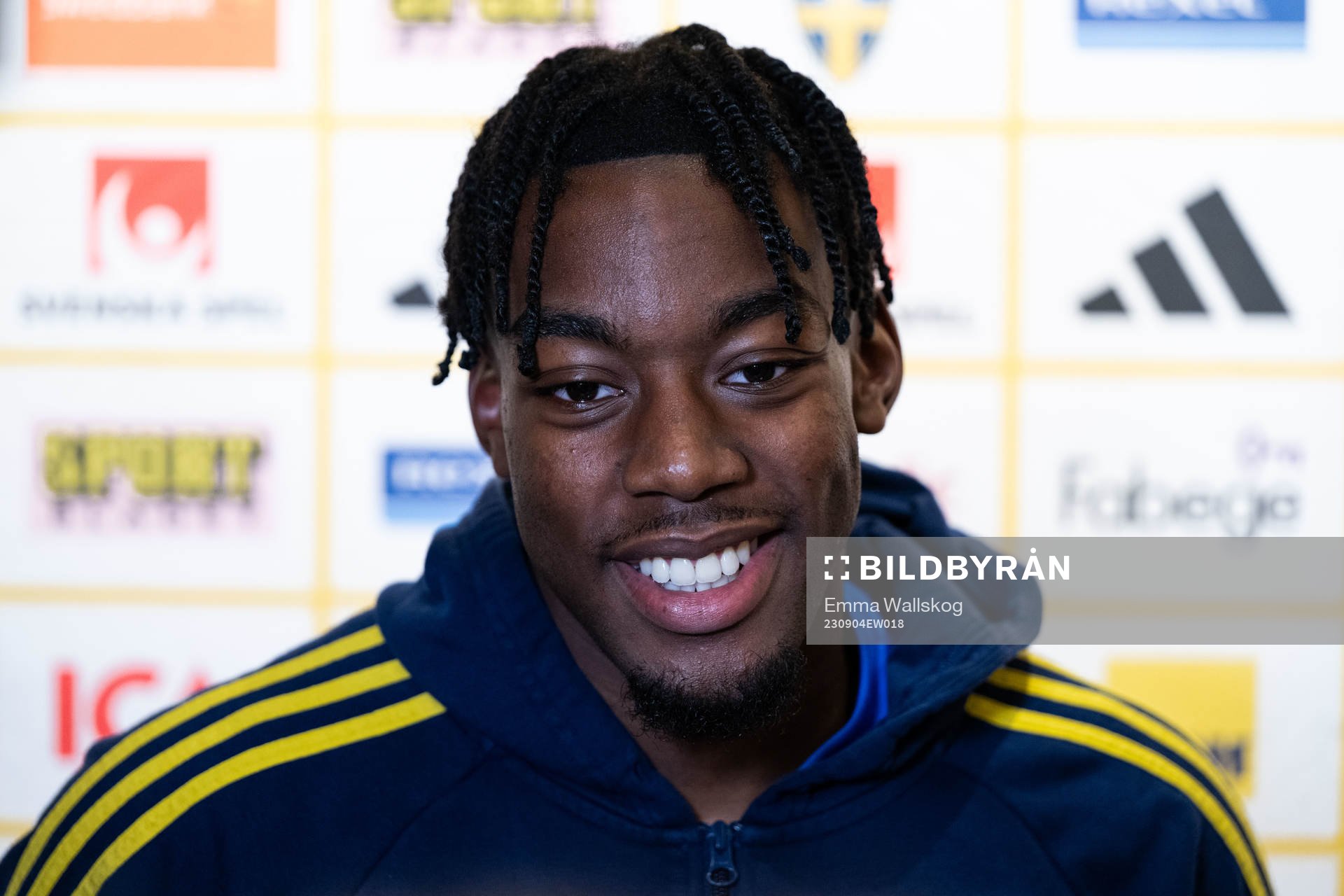 Anthony Elanga of the Swedish national football team at a