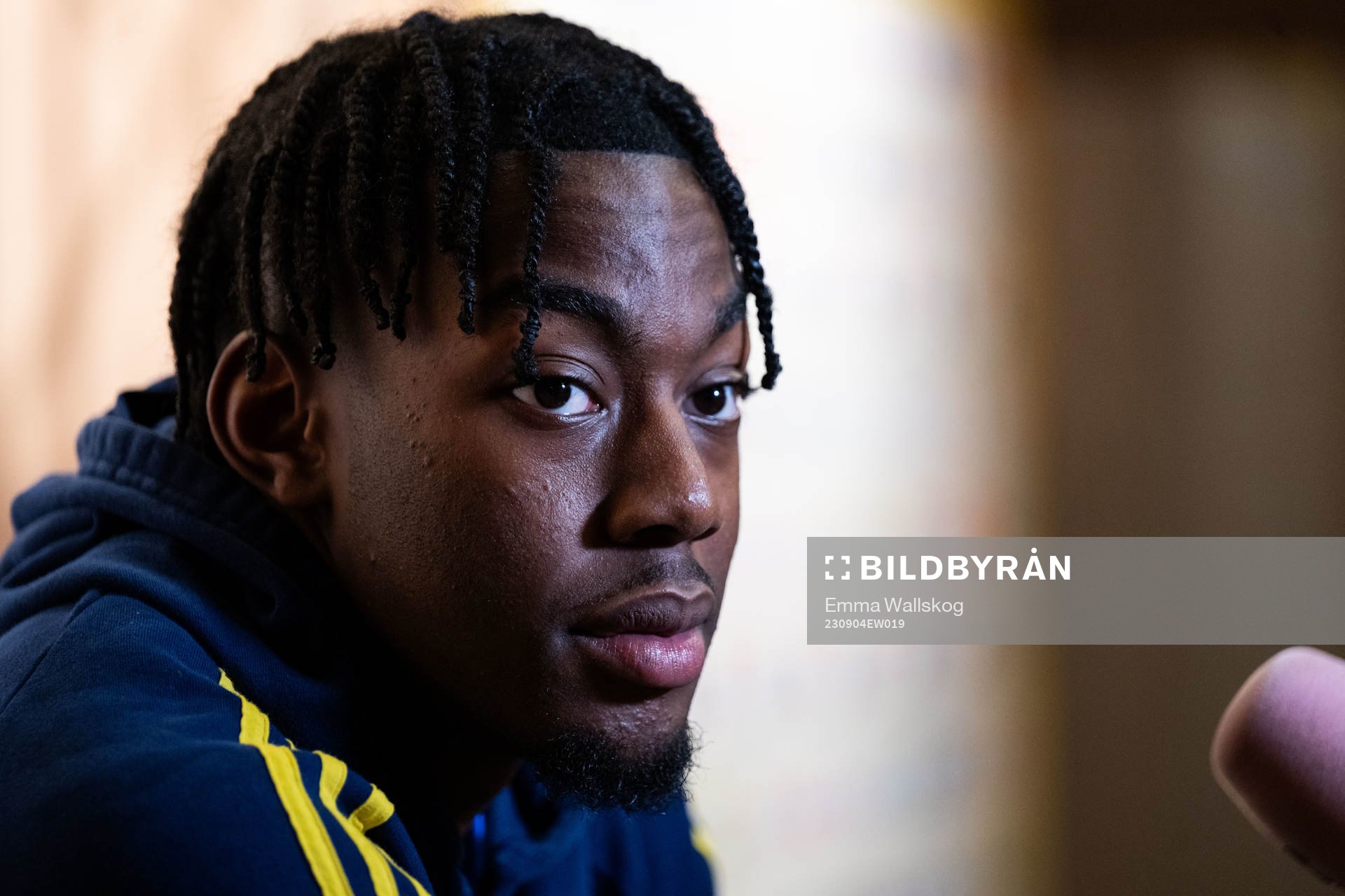 Anthony Elanga of the Swedish national football team at a