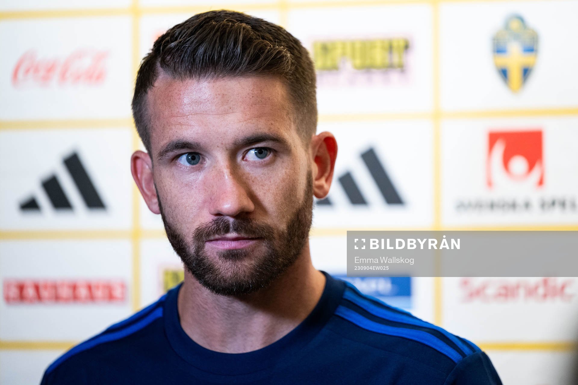 Marcus Rhondén of the Swedish national football team at a