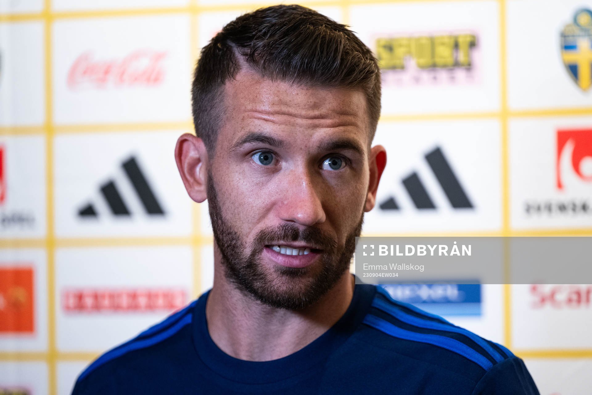 Marcus Rhondén of the Swedish national football team at a