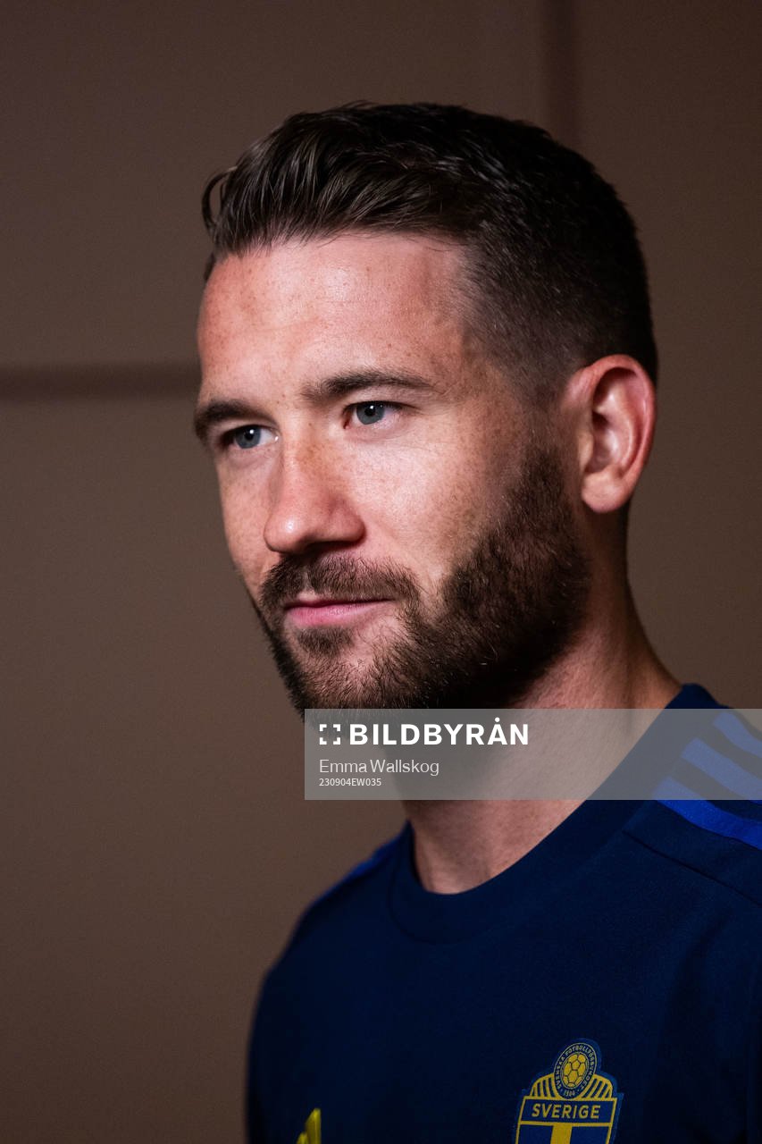Marcus Rhondén of the Swedish national football team at a