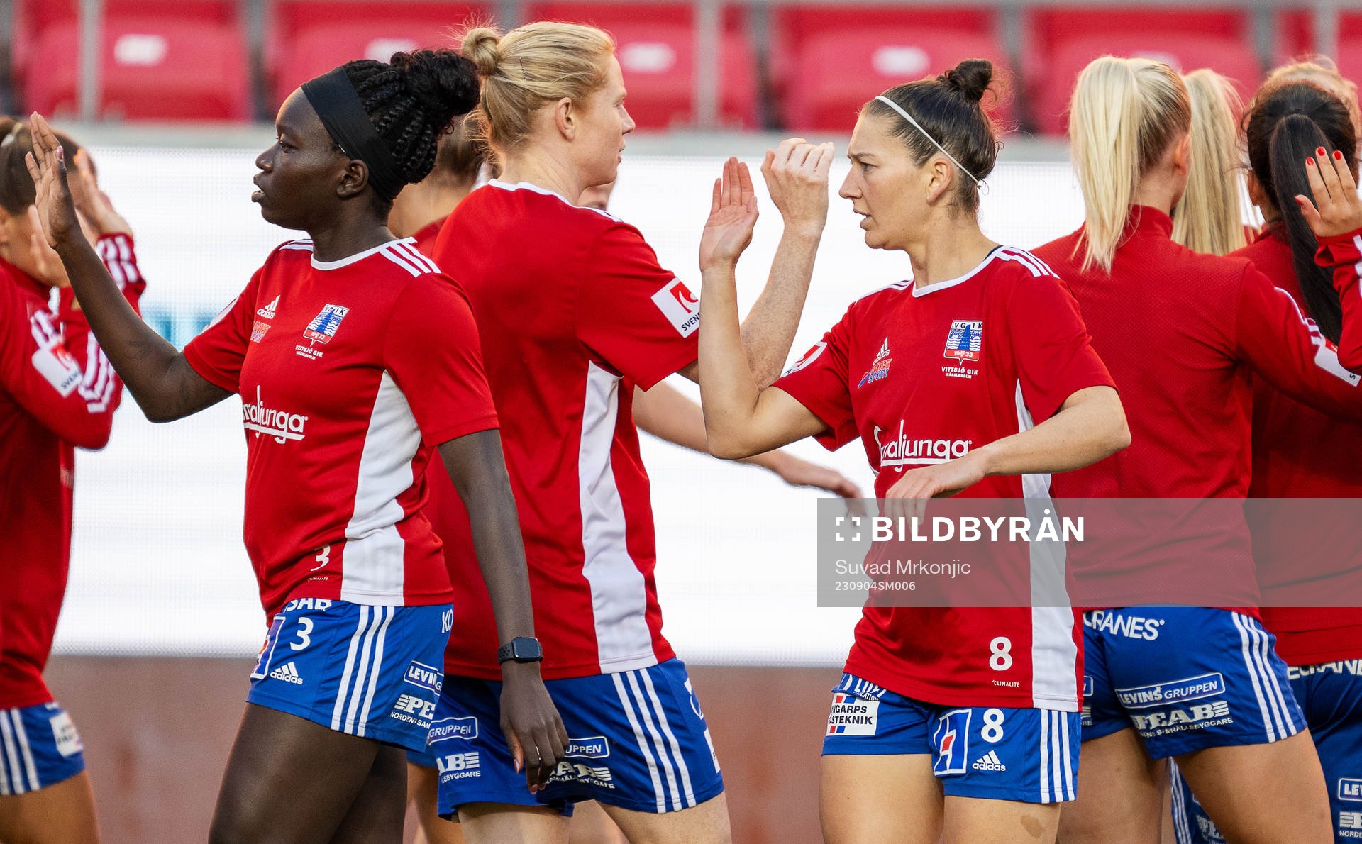 Vittsjös Jessica Ayers inför fotbollsmatchen i Damallsvenskan mellan Kalmar och Vittsjö den 4 september 2023 i Kalmar. 