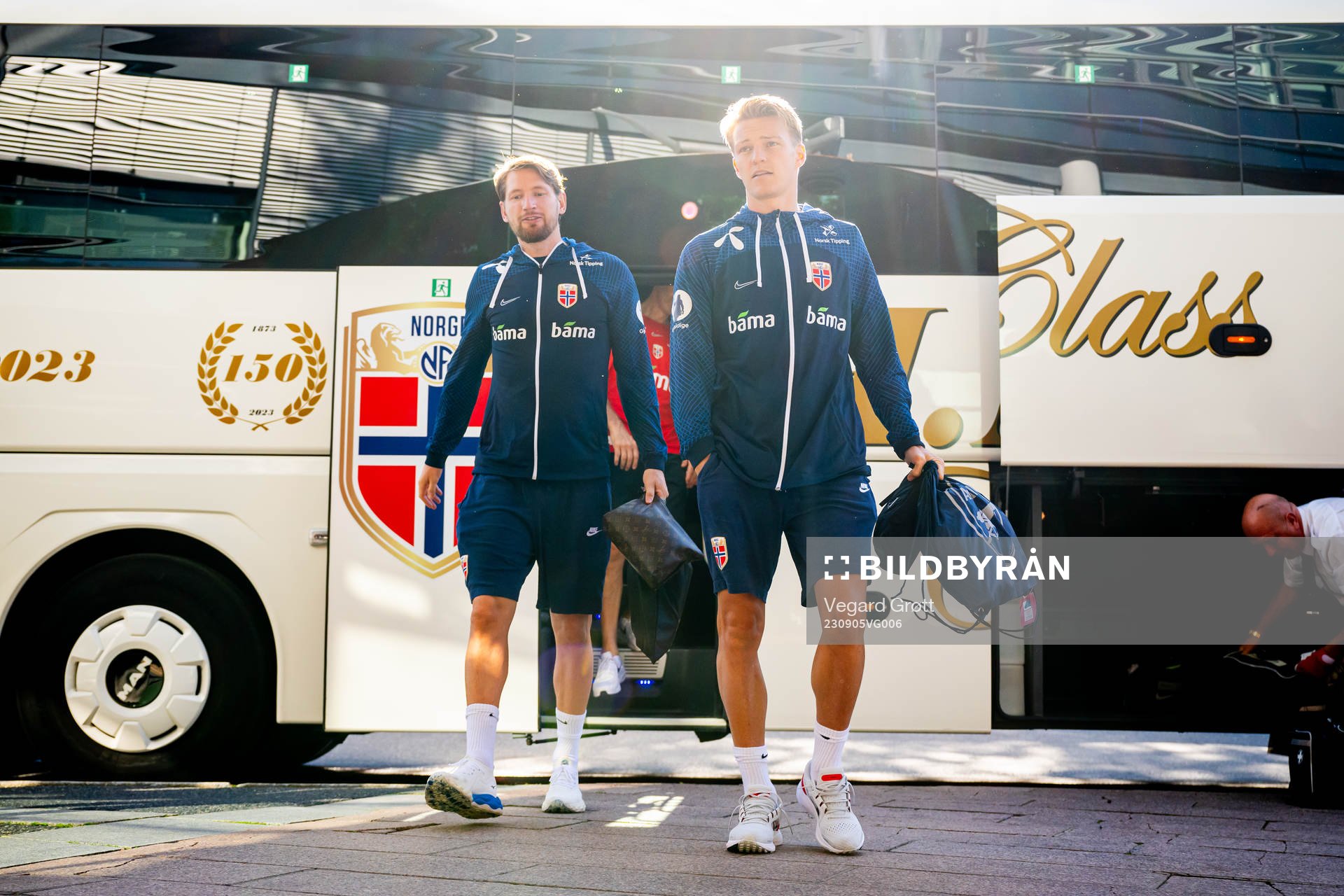 Stefan Strandberg and Martin Ødegaard of the Norwegian