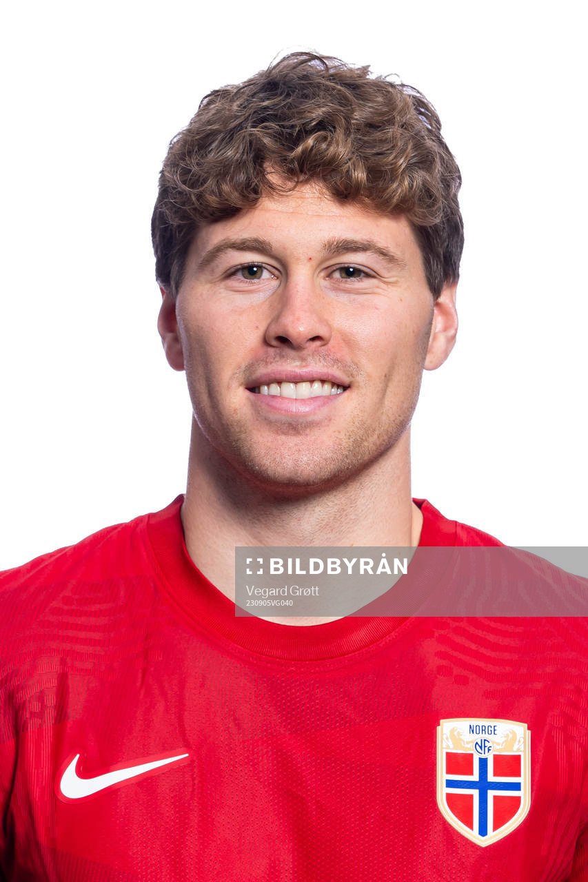 Emil Breivik of the Norwegian national football team poses