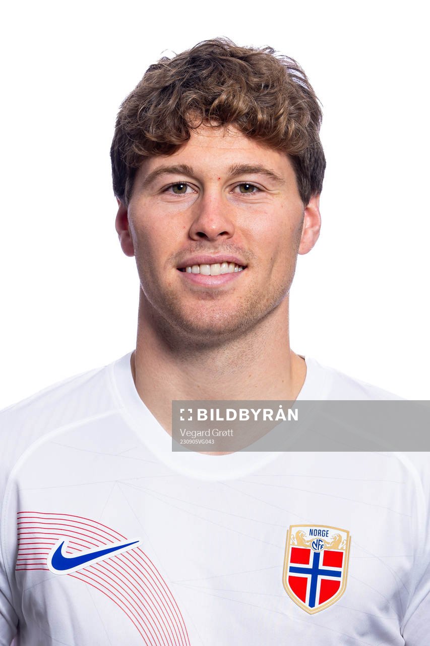 Emil Breivik of the Norwegian national football team poses